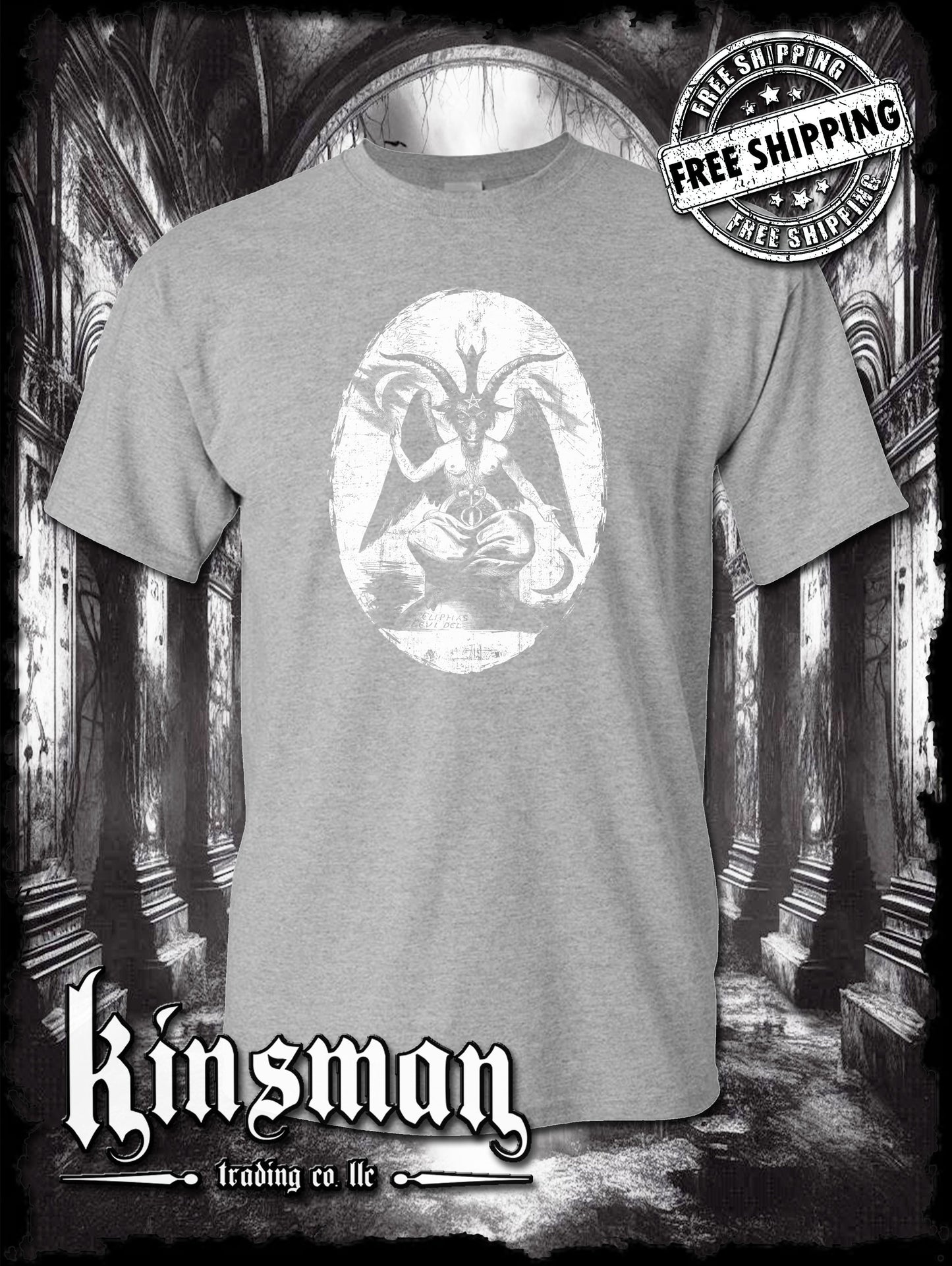 Baphomet Satanic Graphic T-Shirt / Devil Evil Occult