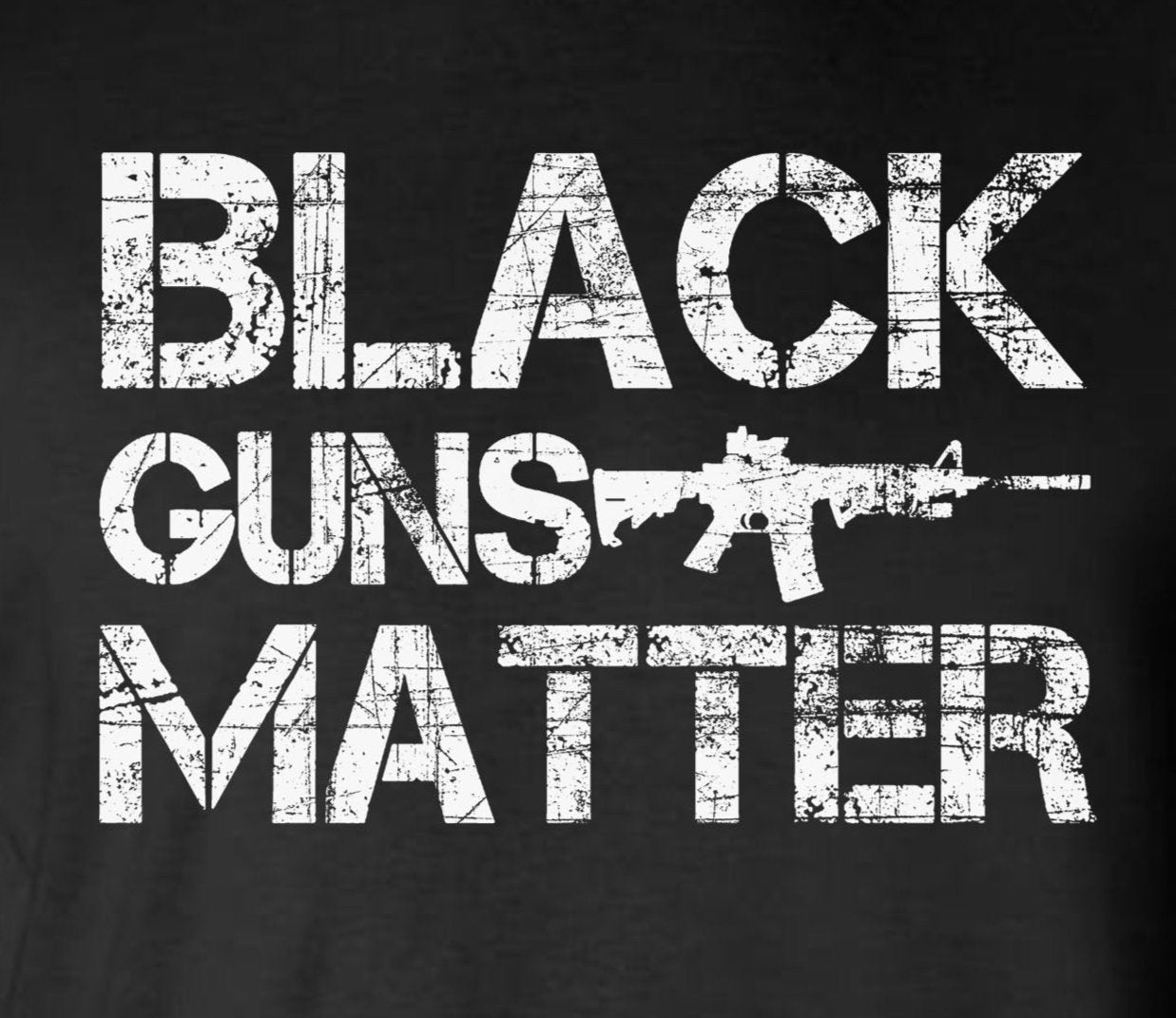 Black Guns Matter Long Sleeve T-Shirt / 2nd Amendment Pro Gun Rights AR-15 USA