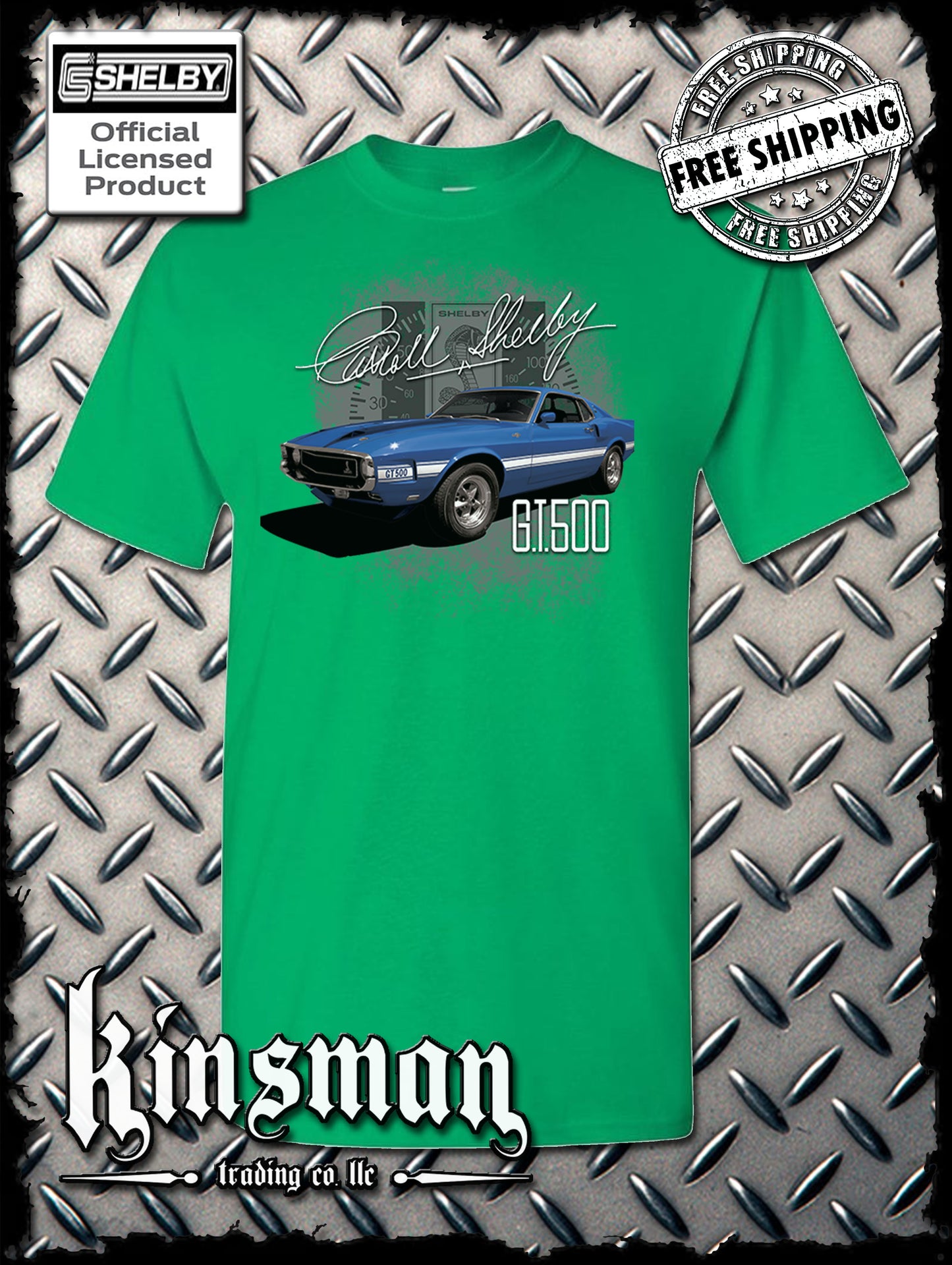 Carroll Shelby Blue GT 500 T-Shirt