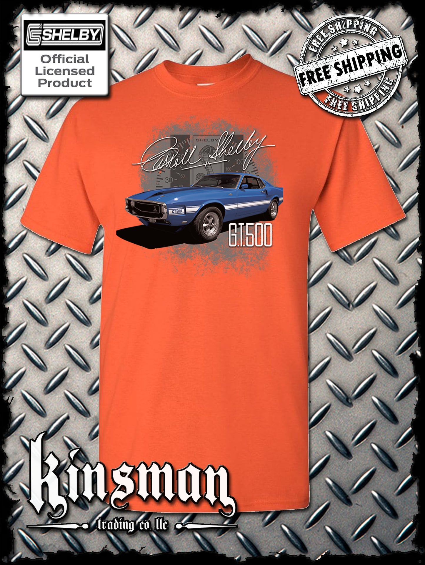 Carroll Shelby Blue GT 500 T-Shirt