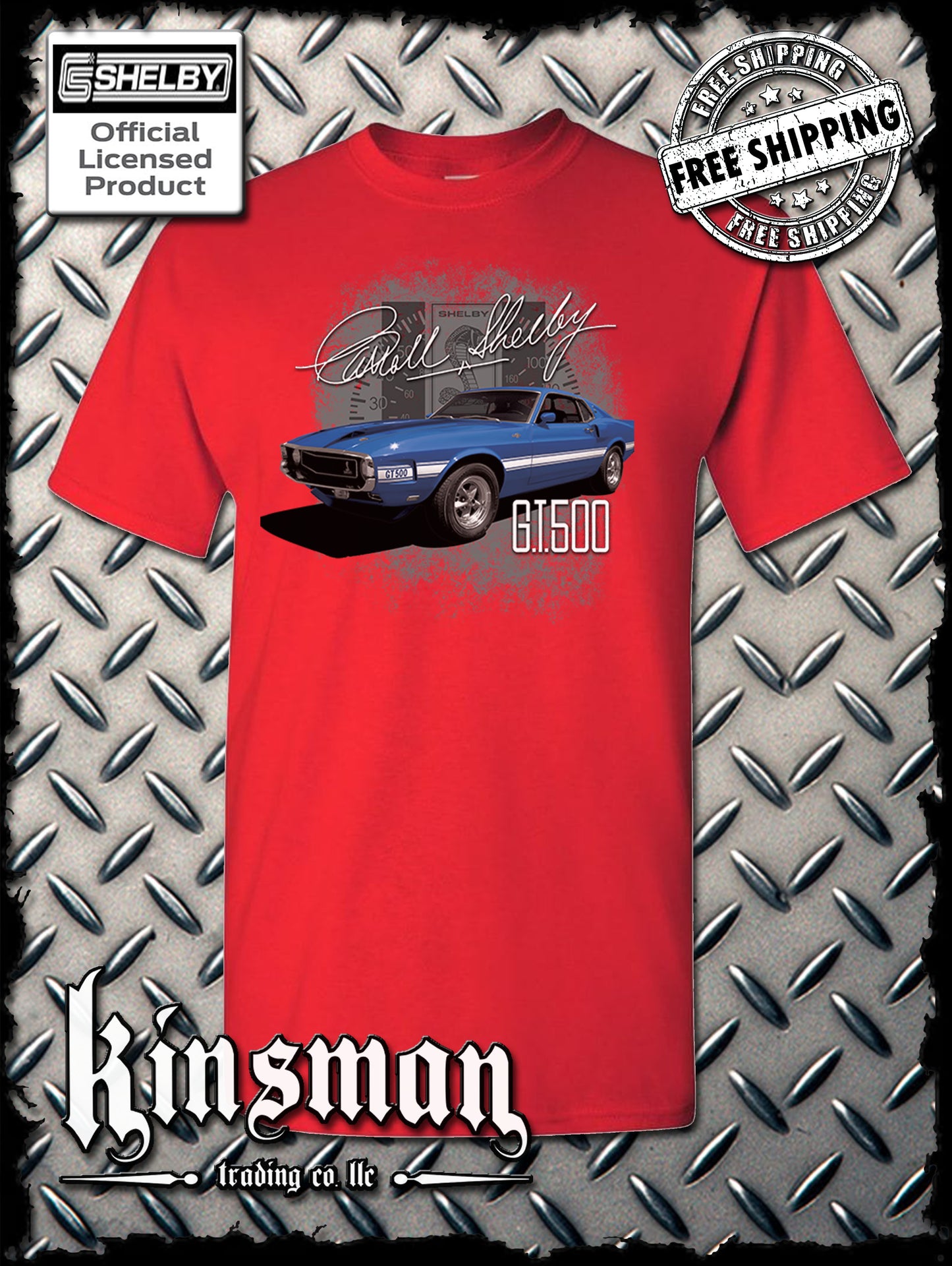 Carroll Shelby Blue GT 500 T-Shirt