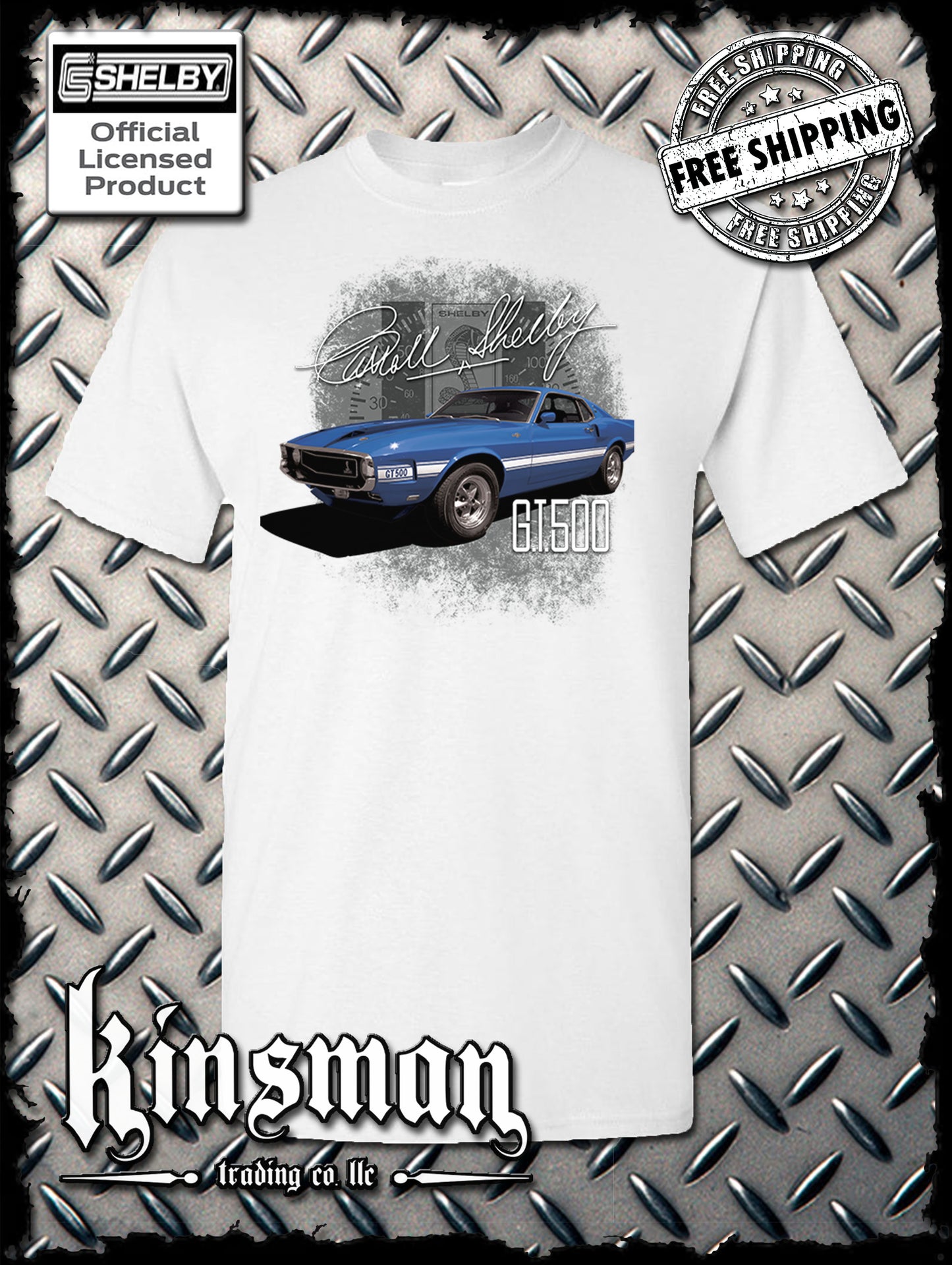 Carroll Shelby Blue GT 500 T-Shirt