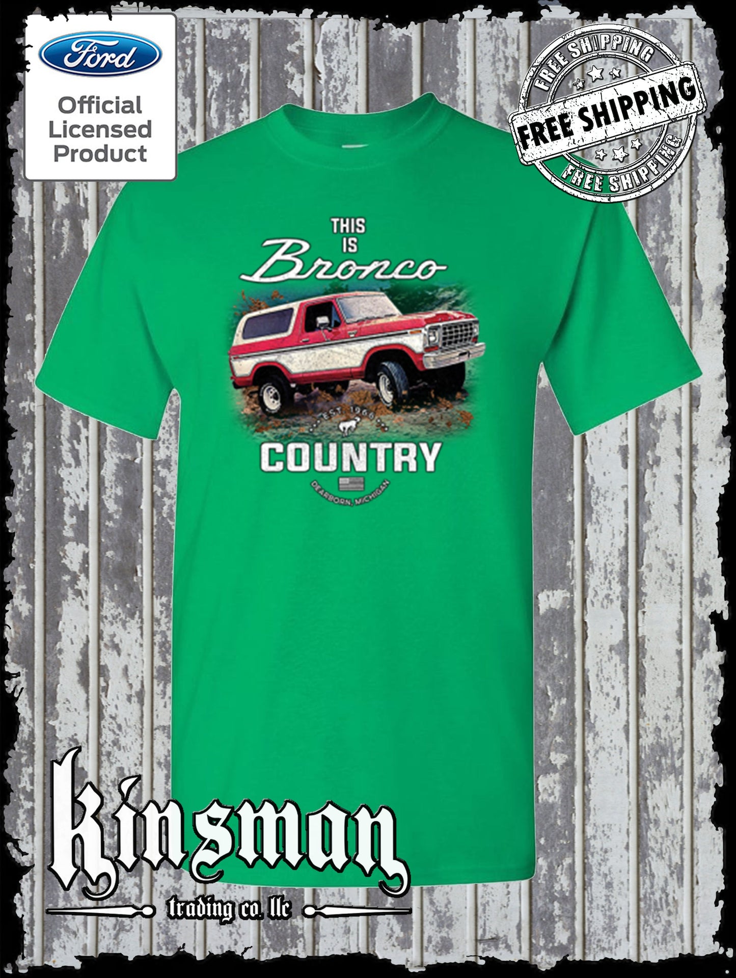 Bronco Country Ford T-Shirt - Official Licensed Product