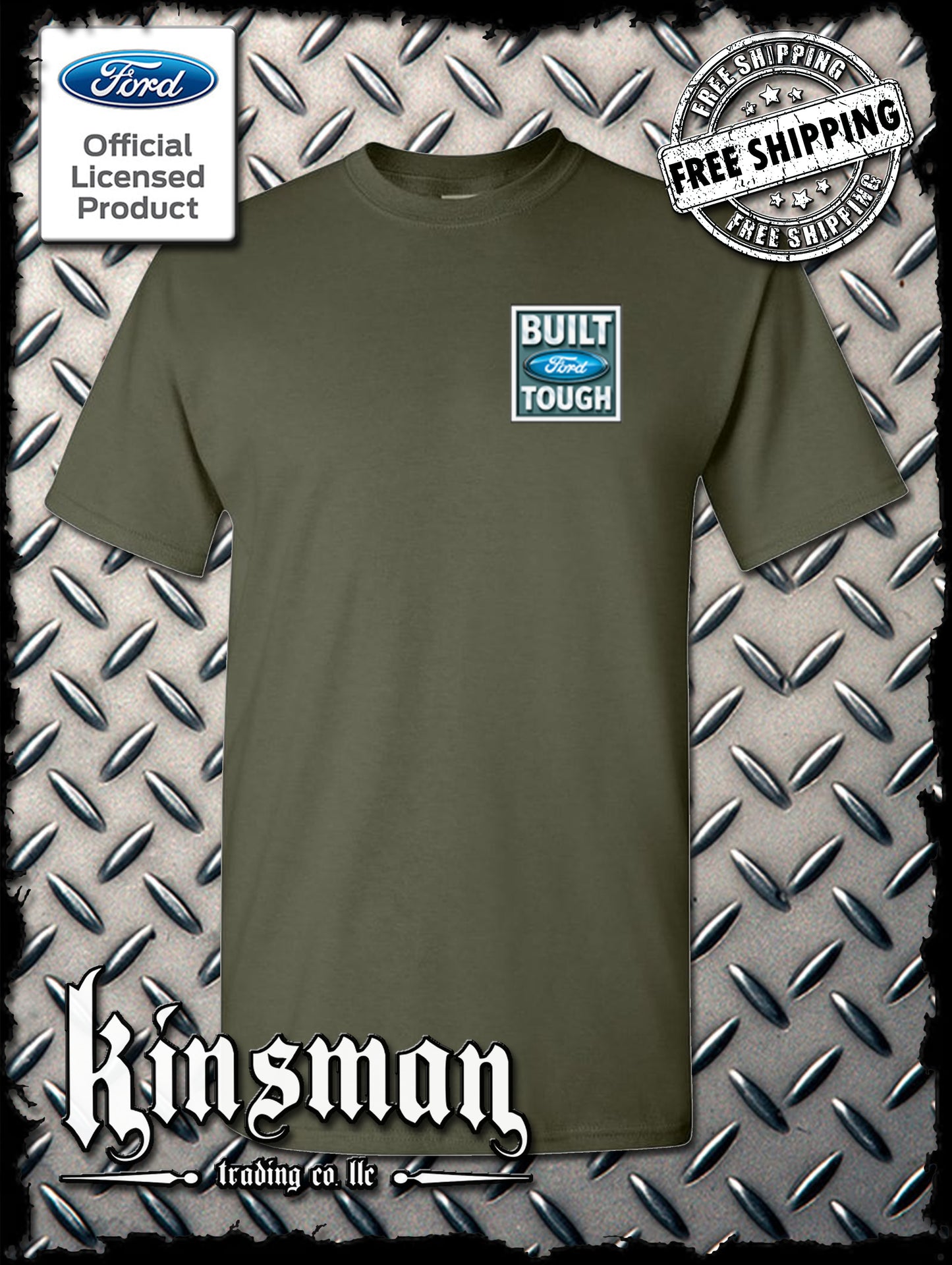 Built FORD Tough Front Crest Logo T-Shirt