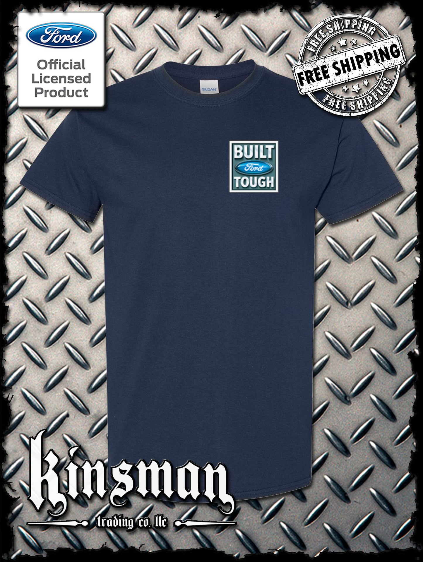 Built FORD Tough Front Crest Logo T-Shirt