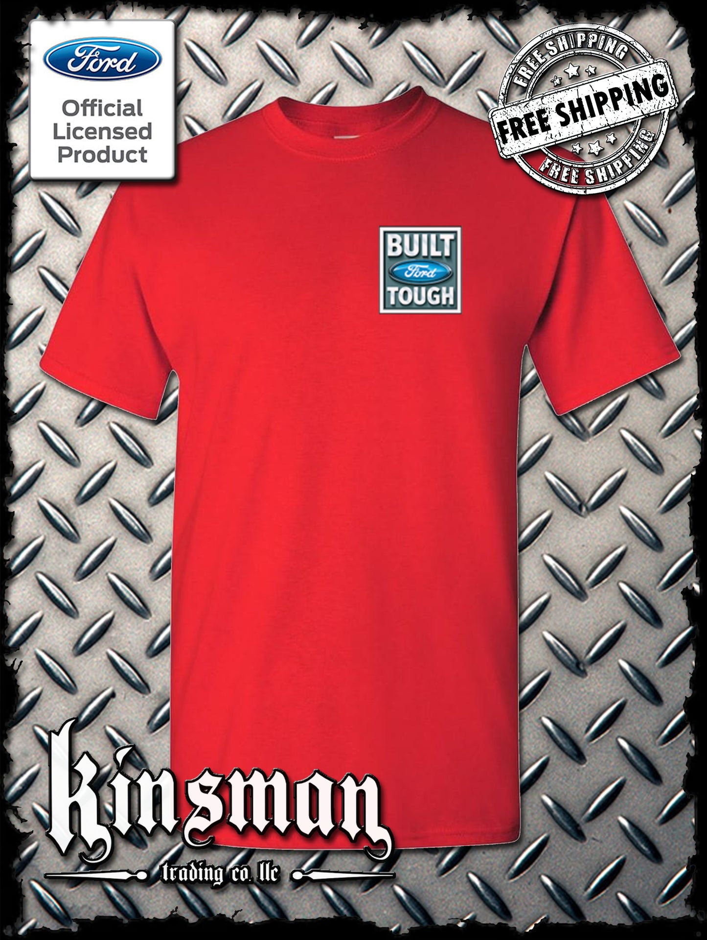 Built FORD Tough Front Crest Logo T-Shirt