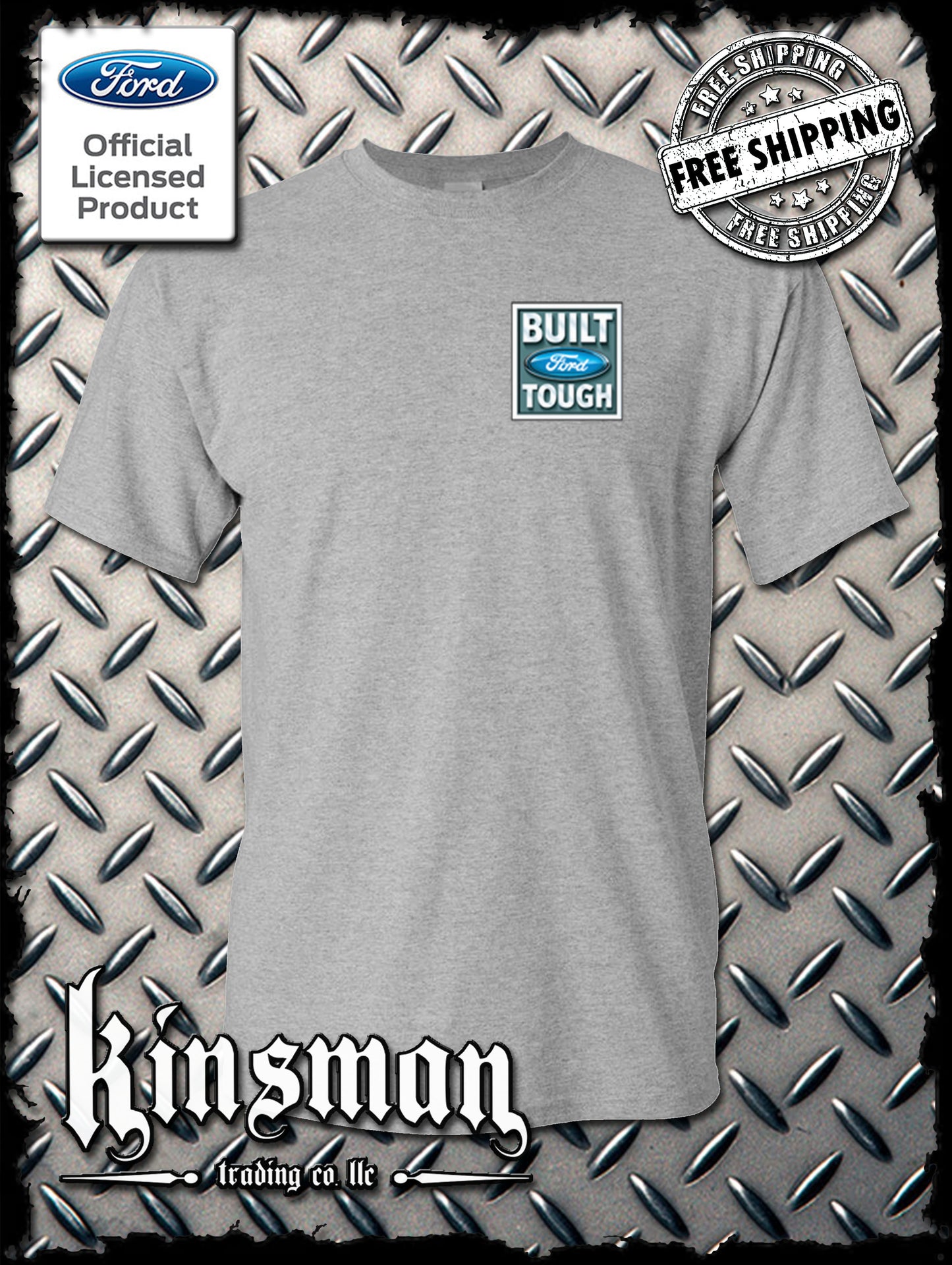 Built FORD Tough Front Crest Logo T-Shirt