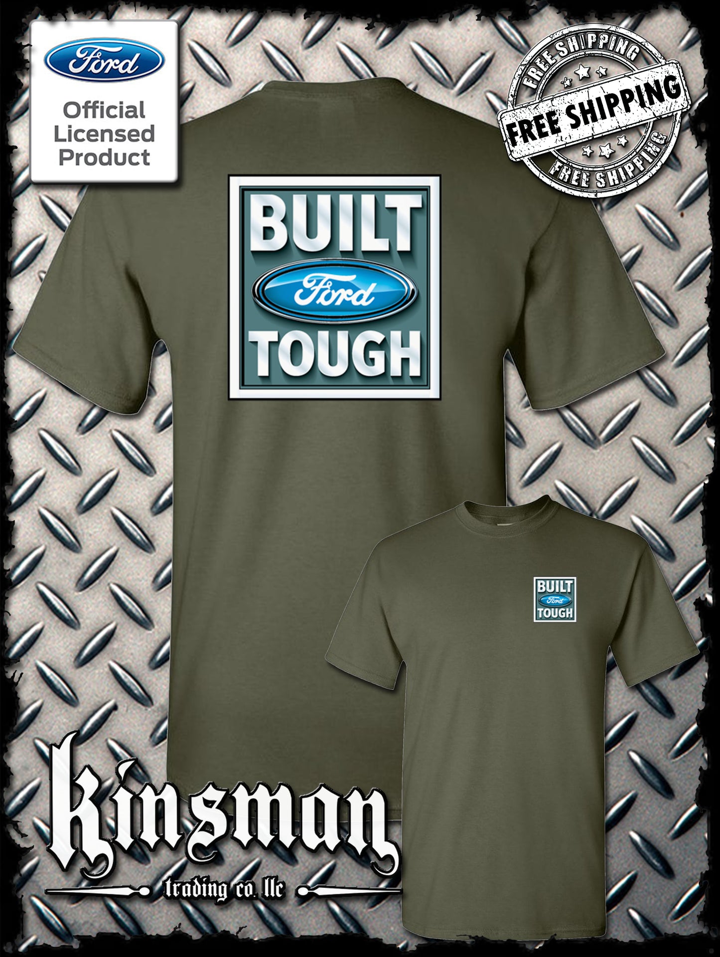 Built FORD Tough Logo 2-Sided T-Shirt