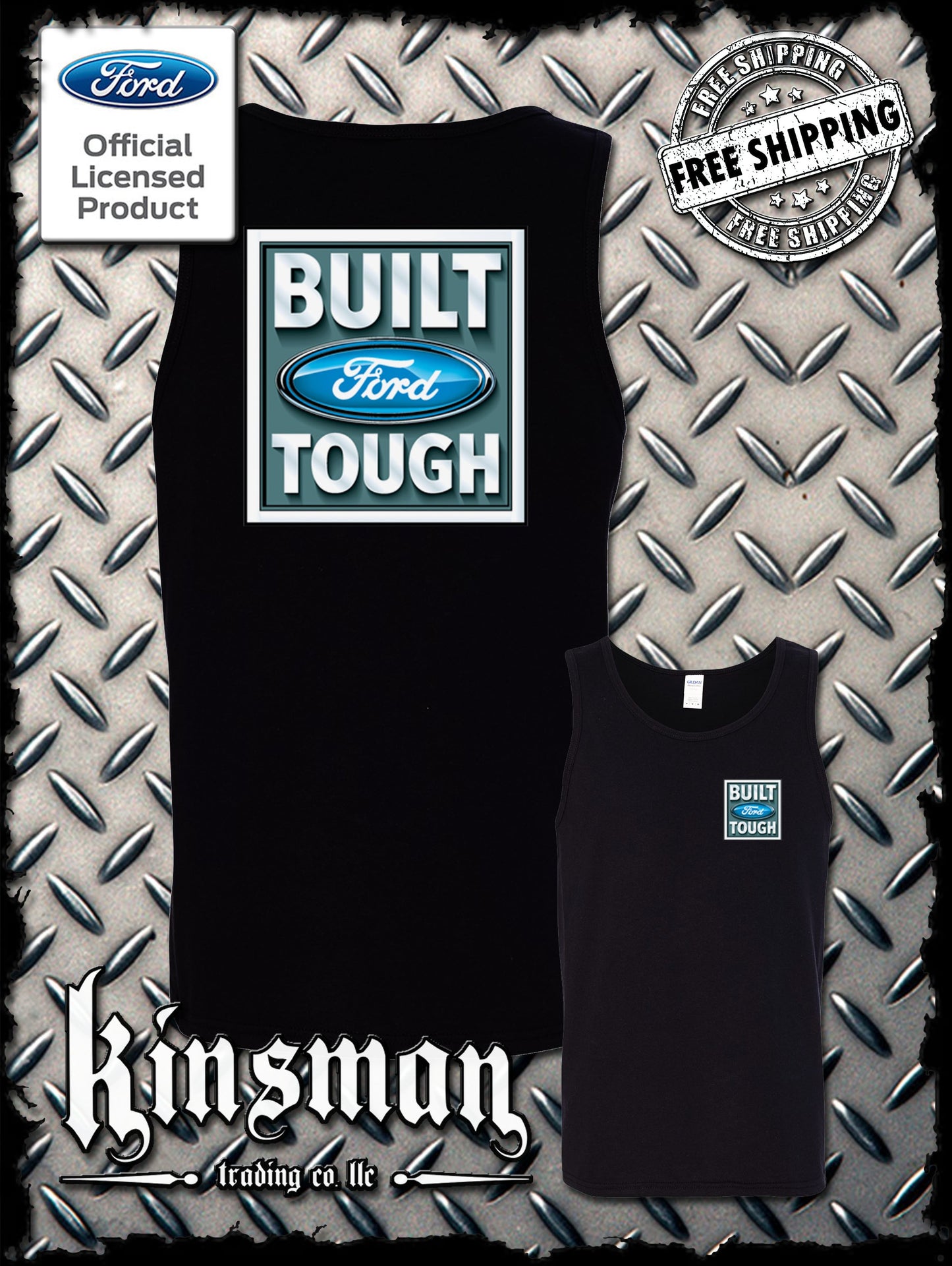 Built FORD Tough Logo 2-Sided Tank Top T-Shirt