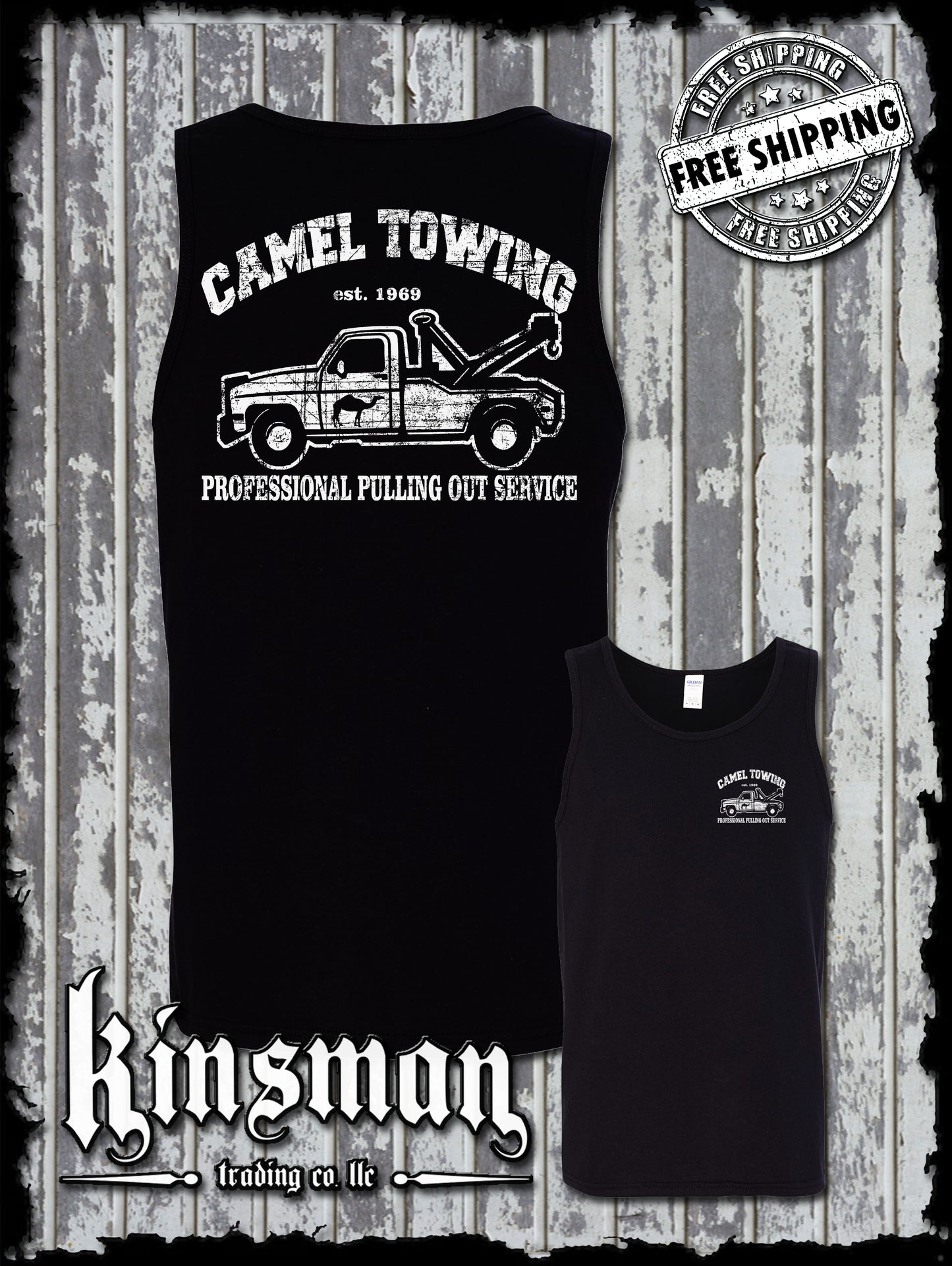 Camel Towing Pulling Out Professional Service Tank Top T-Shirt