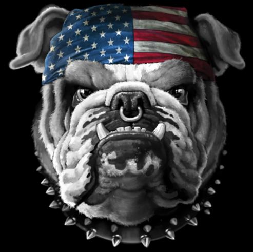 AMERICAN Bulldog Hoodie / Sweatshirt USA Flag Patriotic Dogs of War Military Army Freedom