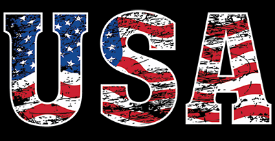 USA Flag Distressed Logo Long Sleeve T-Shirt American Flag United States