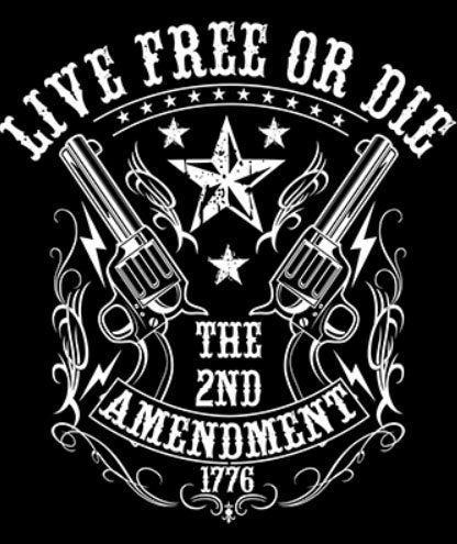 Live FREE or DIE 2nd Amendment 1776 2-Sided T-Shirt