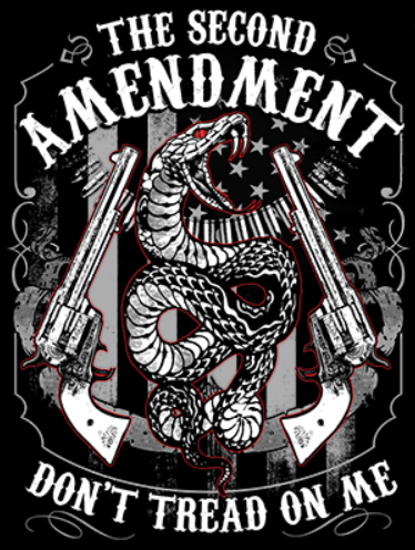 Second Amendment Don't Tread on Me Rattlesnake Hoodie / Sweatshirt .45 Revolvers
