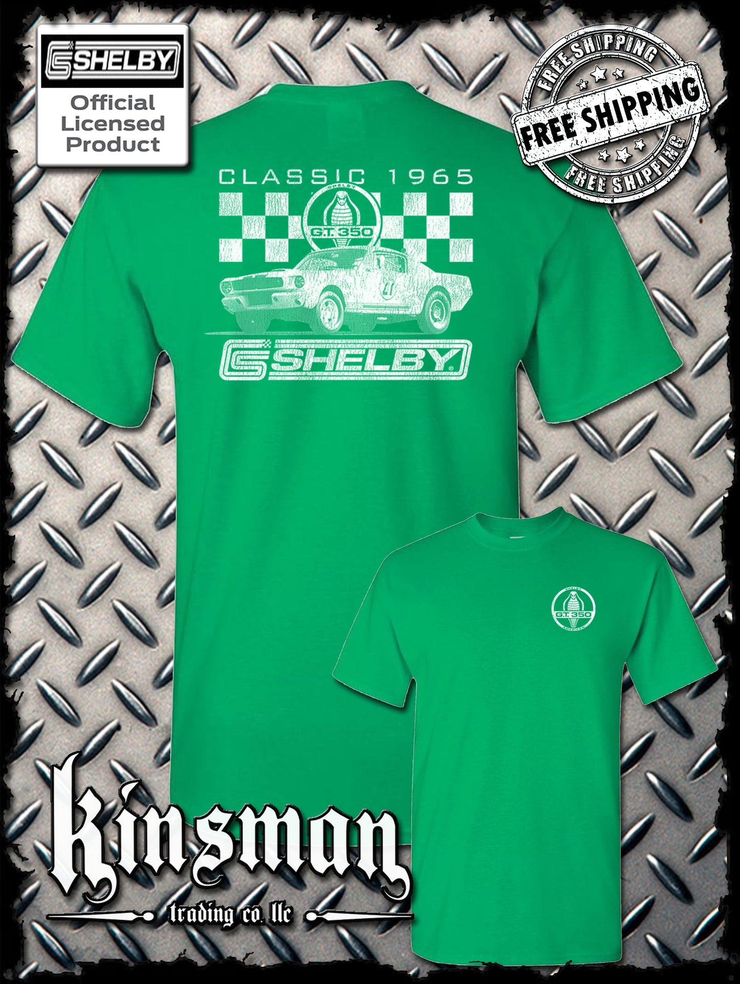 Carroll Shelby Classic 1965 Cobra 2-Sided T-Shirt