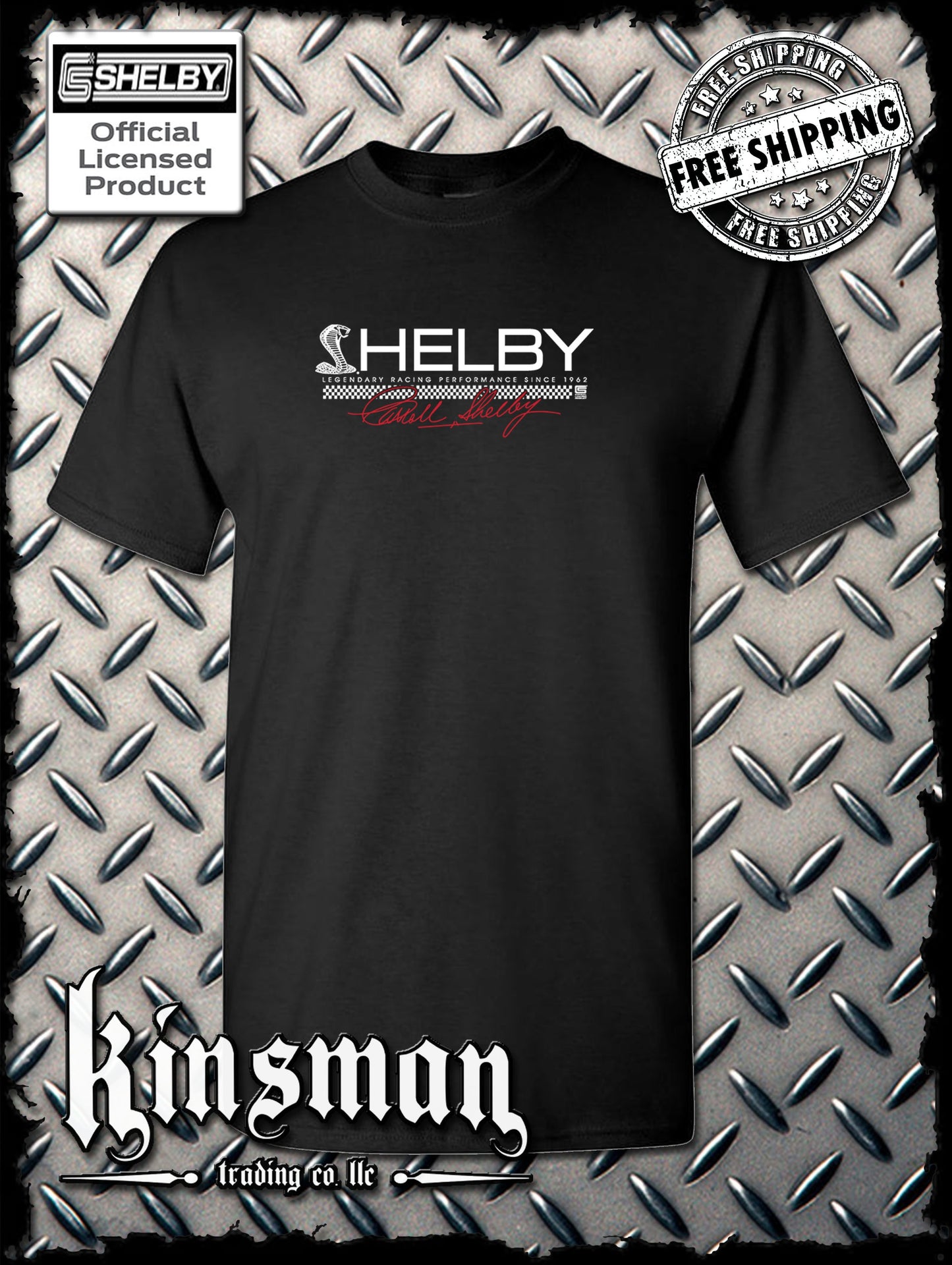 Carroll Shelby Cobra Strip Logo T-Shirt