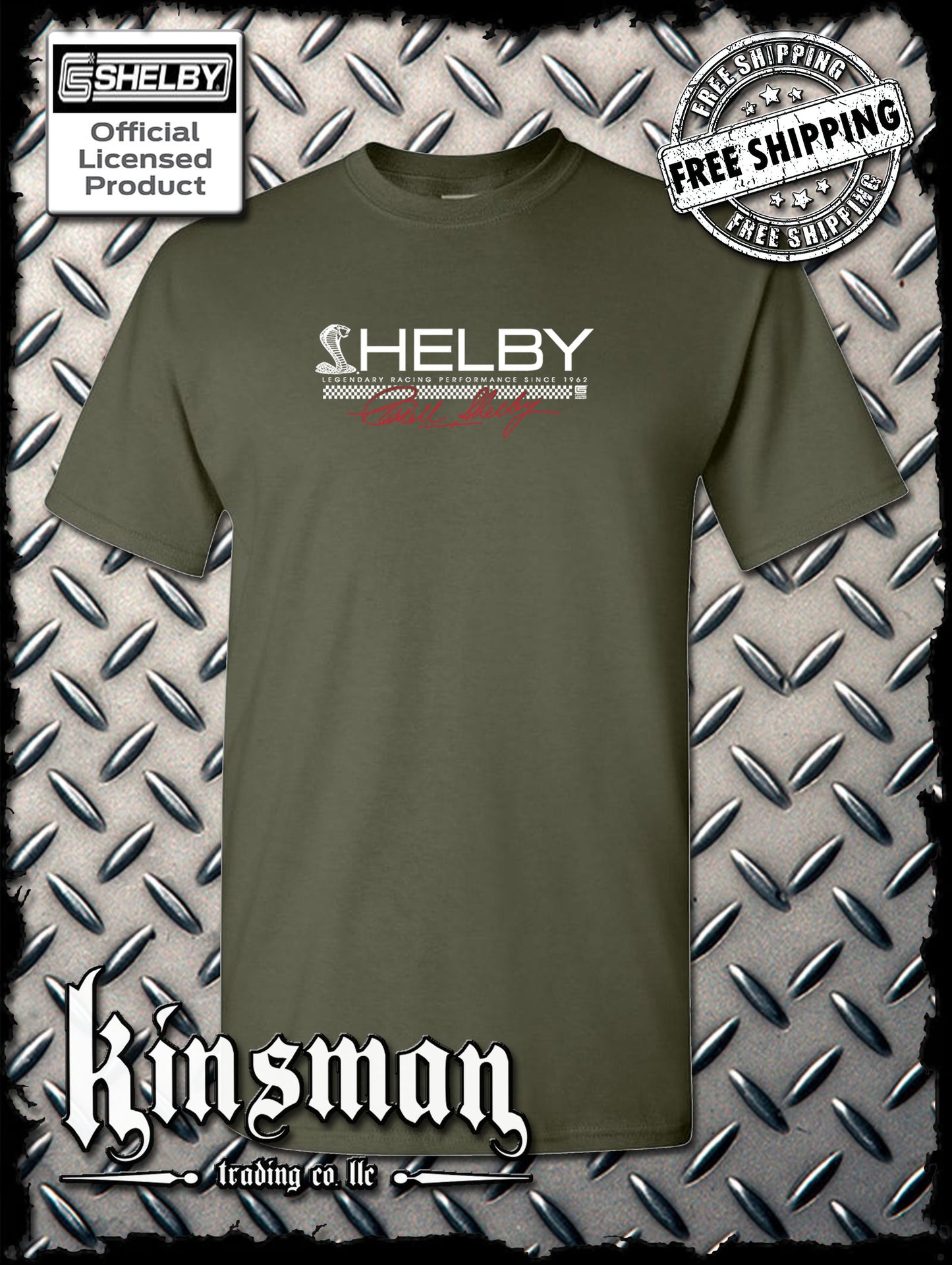 Carroll Shelby Cobra Strip Logo T-Shirt