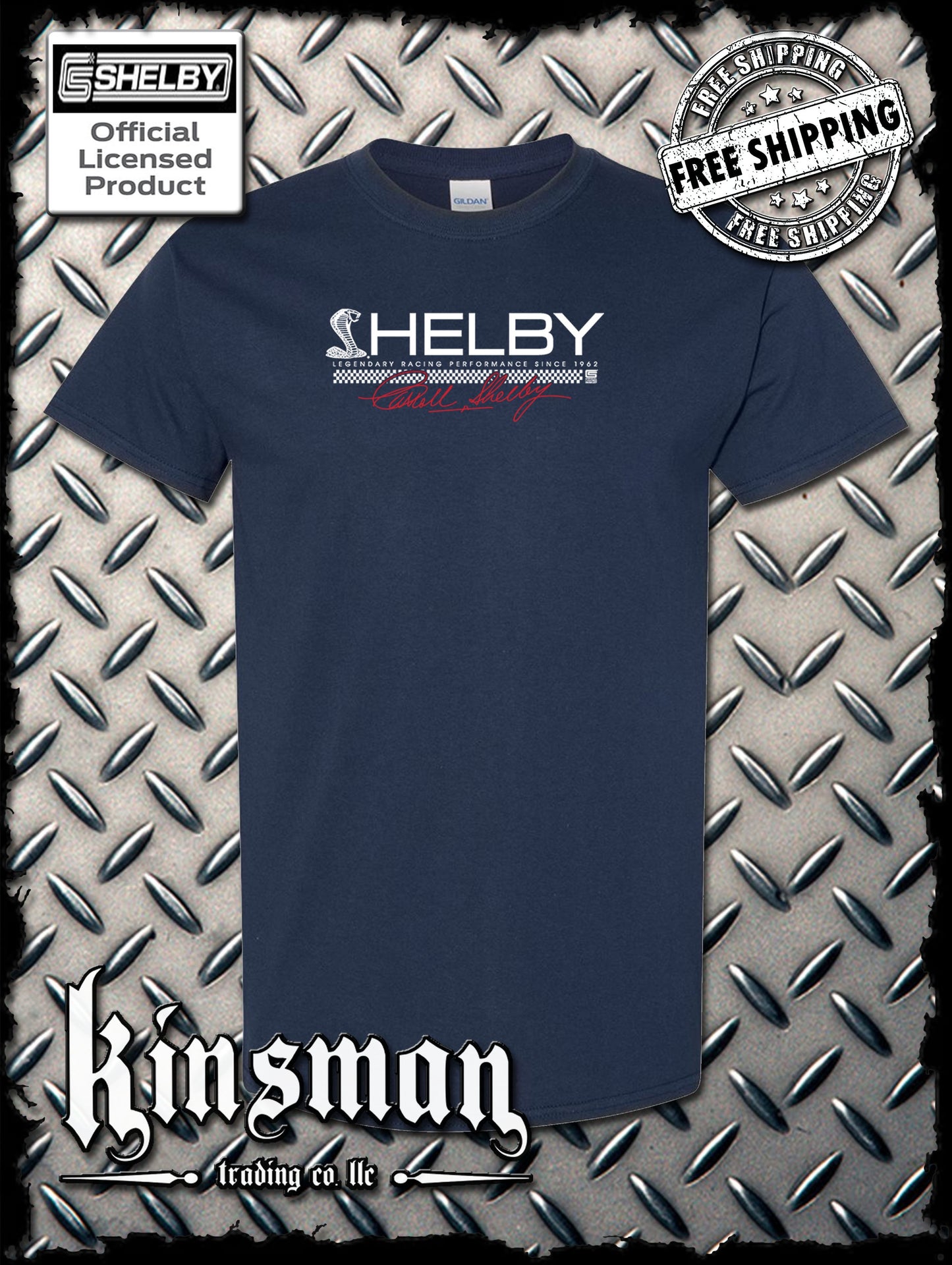 Carroll Shelby Cobra Strip Logo T-Shirt