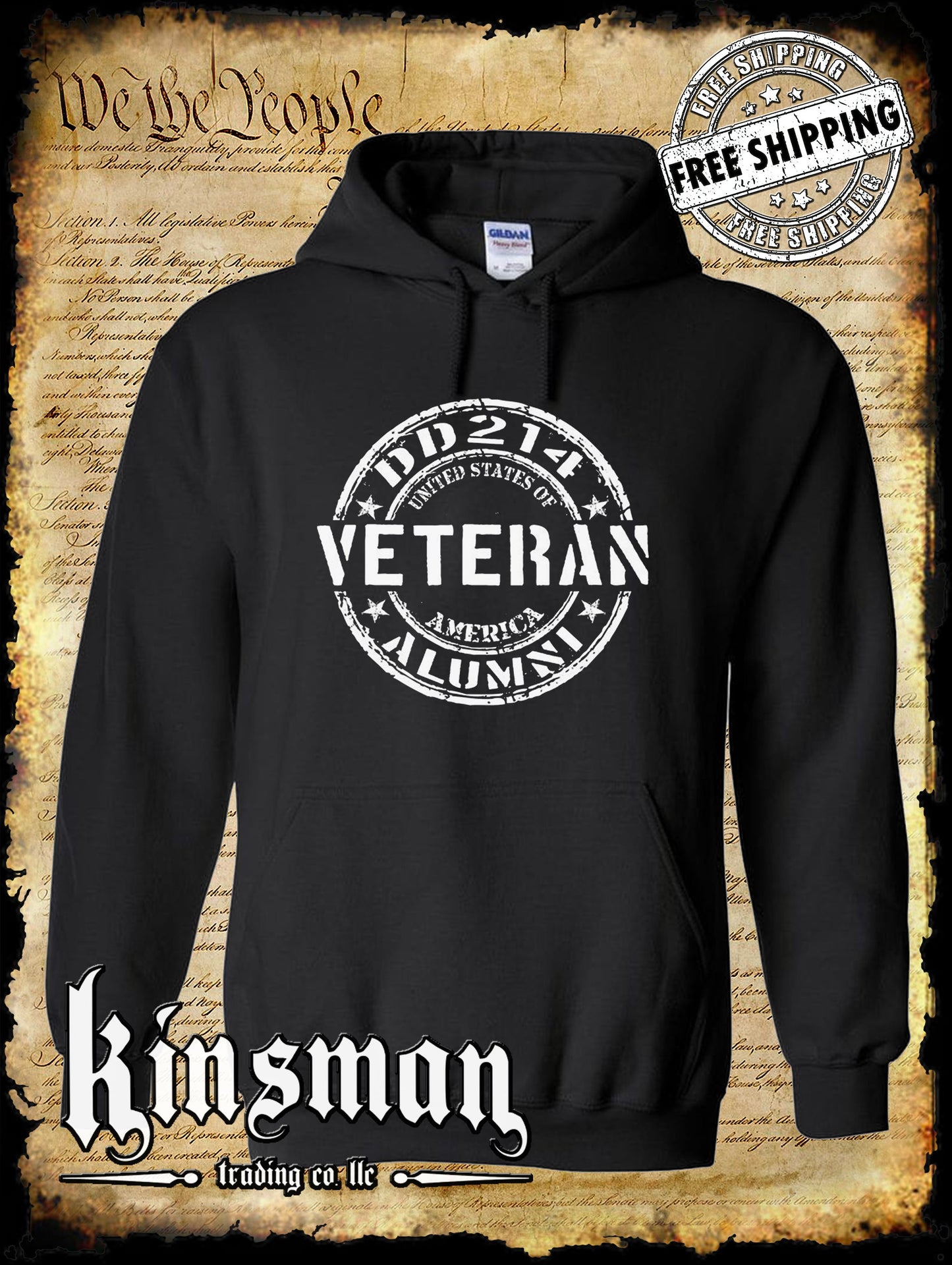 DD214 Alumni Veteran USA Military Hoodie / Sweatshirt Army Marines Navy Air Force Veterans Day