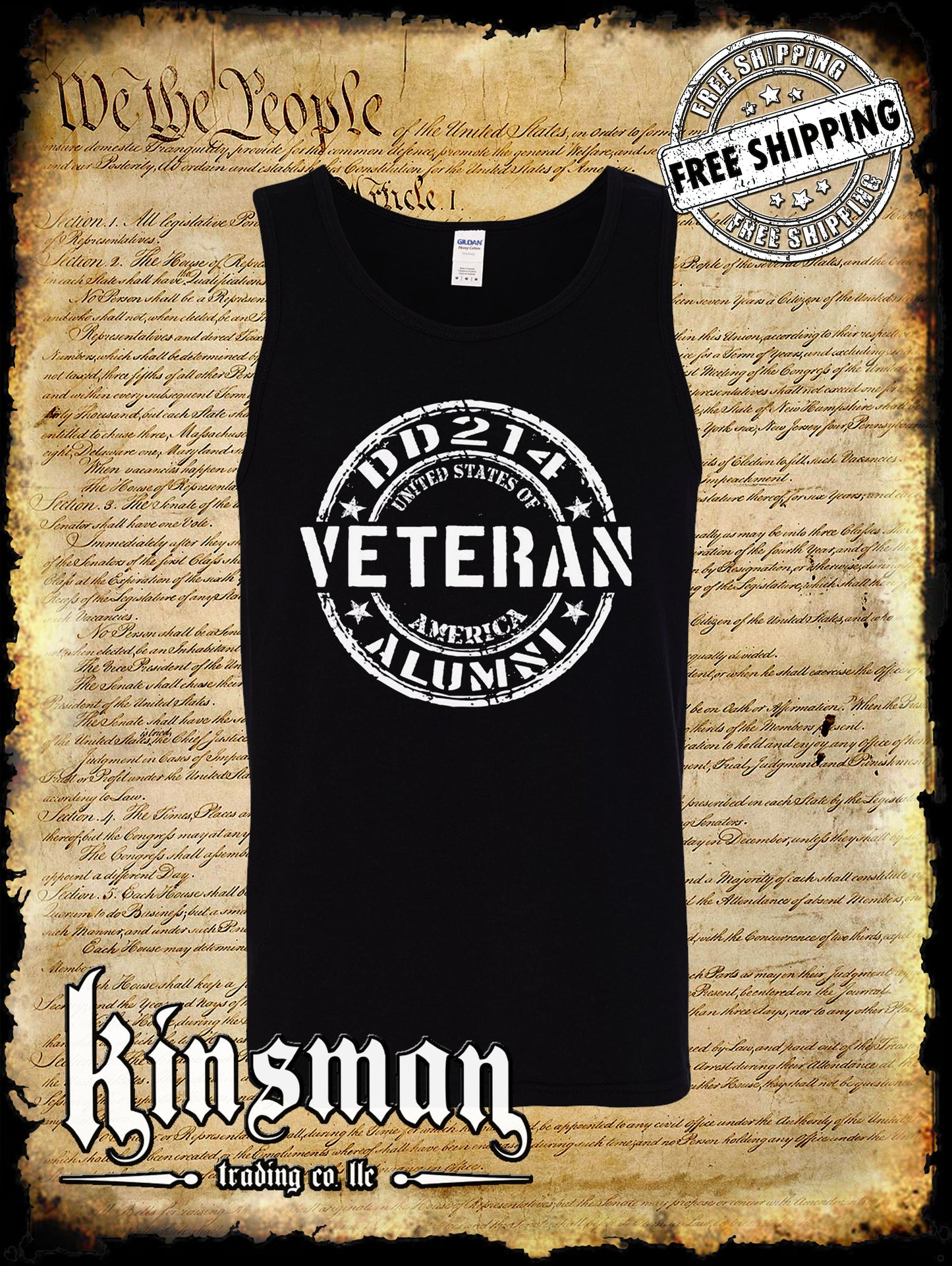 DD214 Alumni Veteran USA Military Tank Top T-Shirt Army Marines Navy Air Force Veterans Day
