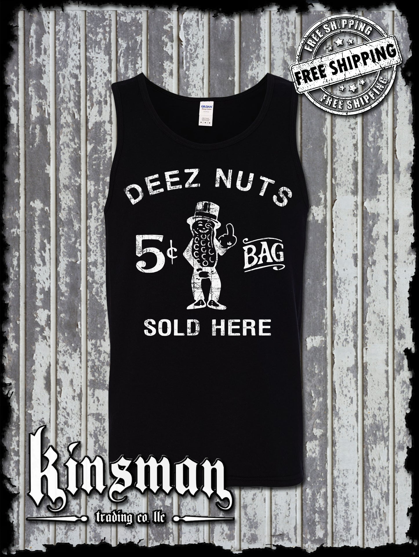 Deez Nuts Sold Here Tank Top T-Shirt - Funny Adult's Only Rude College Humor