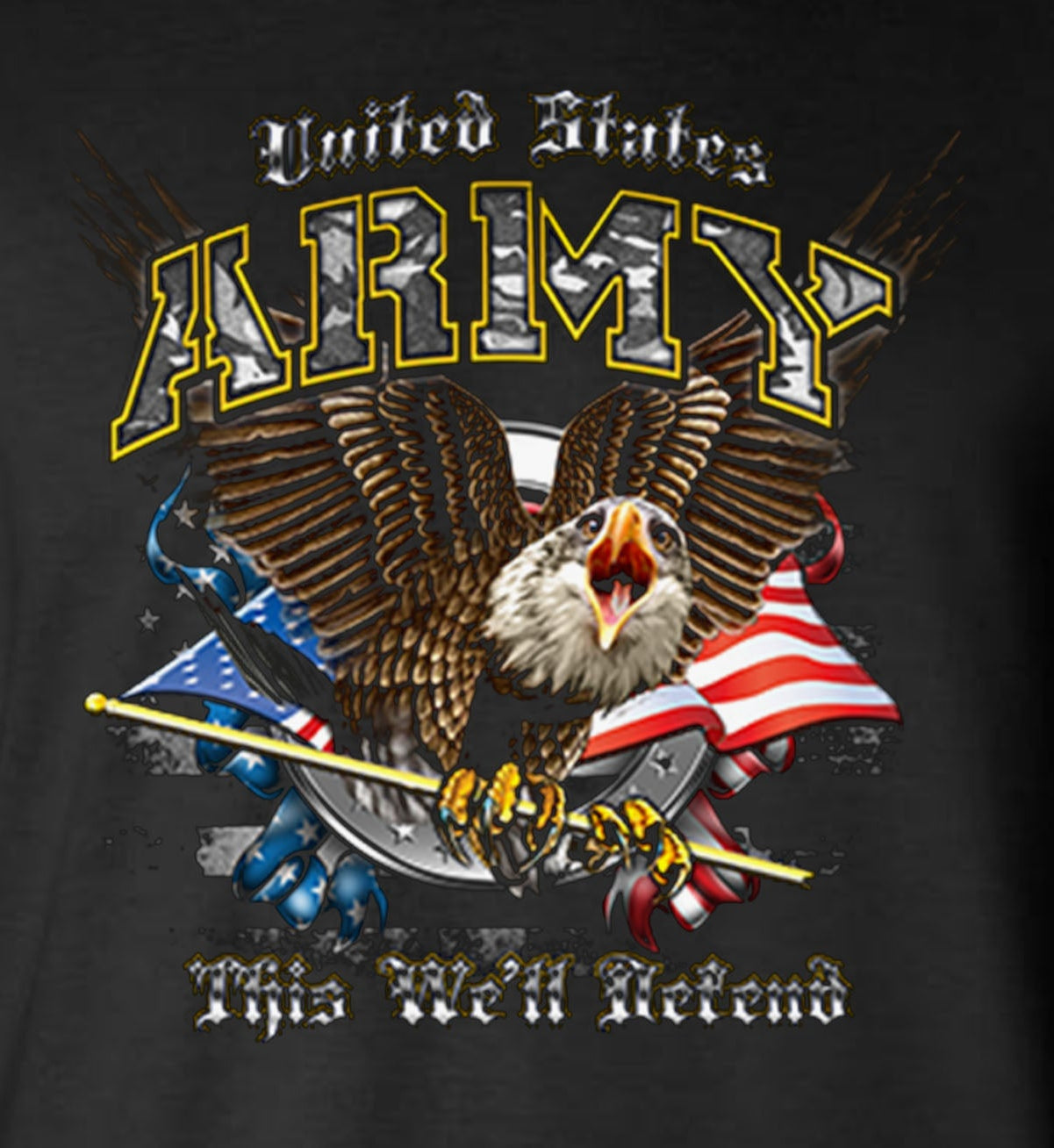 US Army This We'll Defend 2-Sided Long Sleeve T-Shirt Official Licensed Military