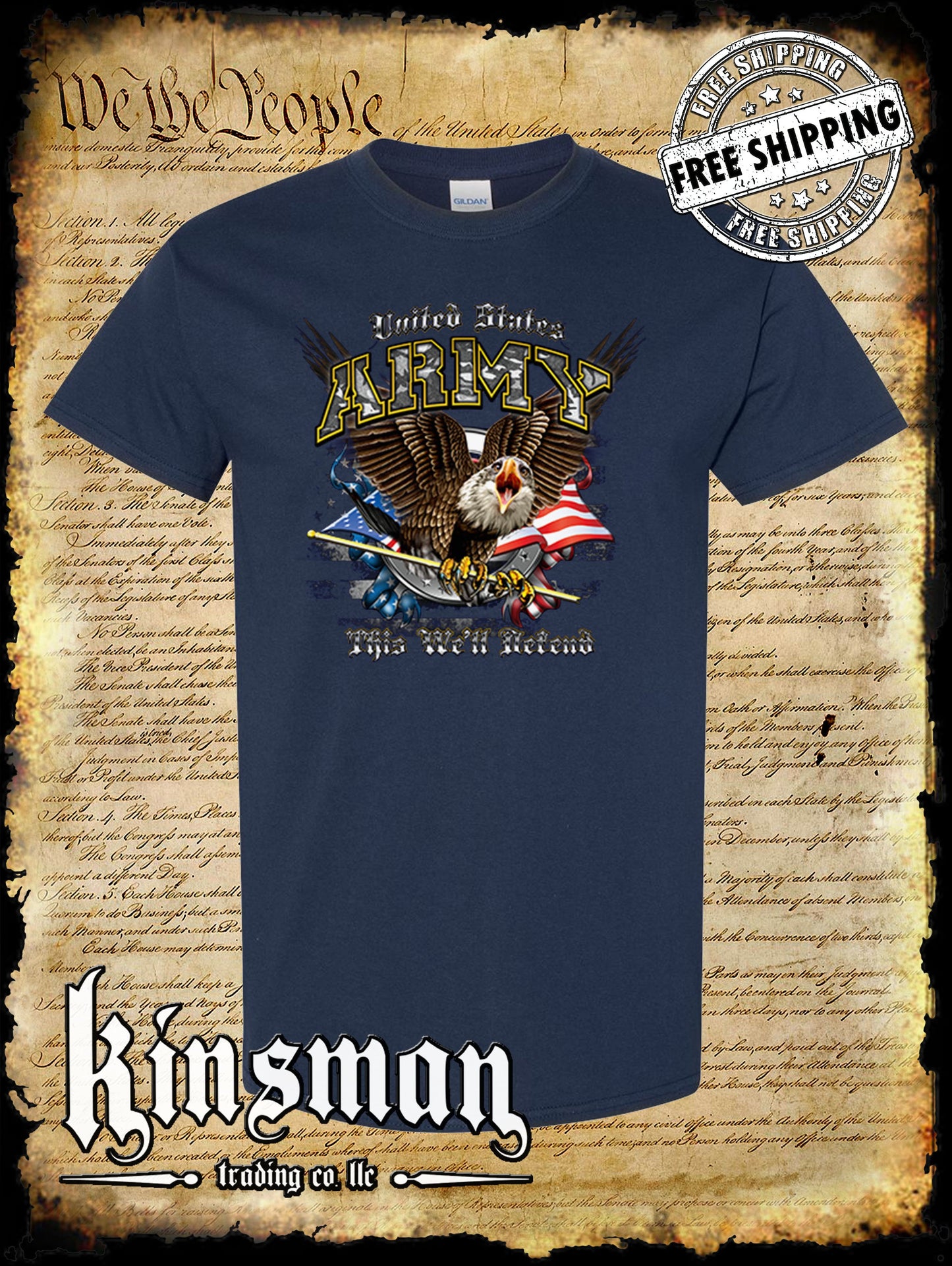 US Army This We'll Defend T-Shirt Official Licensed Military