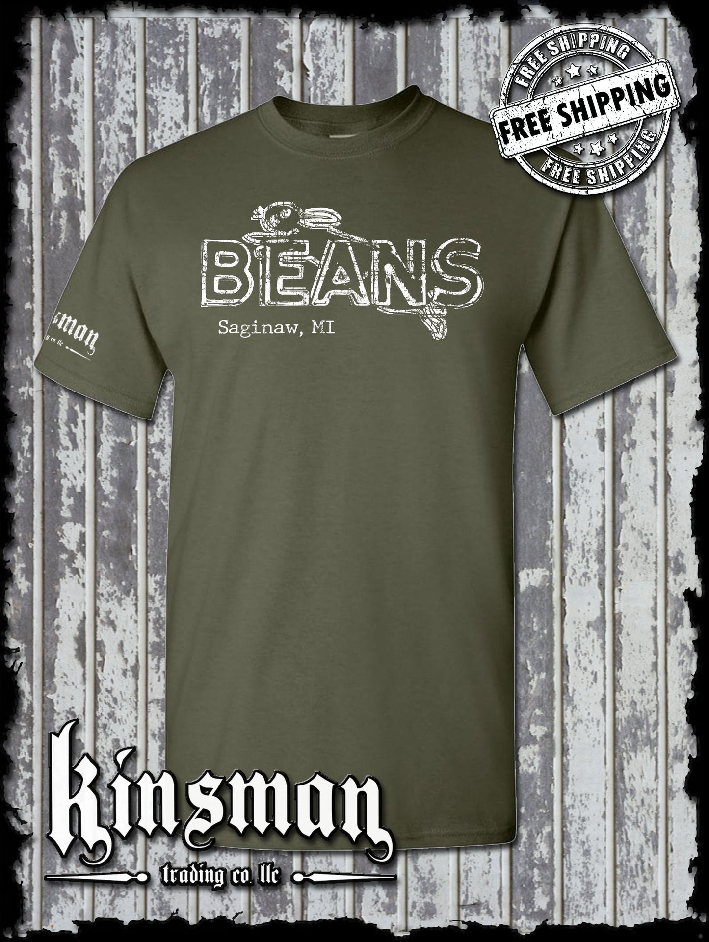 Saginaw Beans Bunny Rabbit T-Shirt Souvenir Gift Mid-Michigan