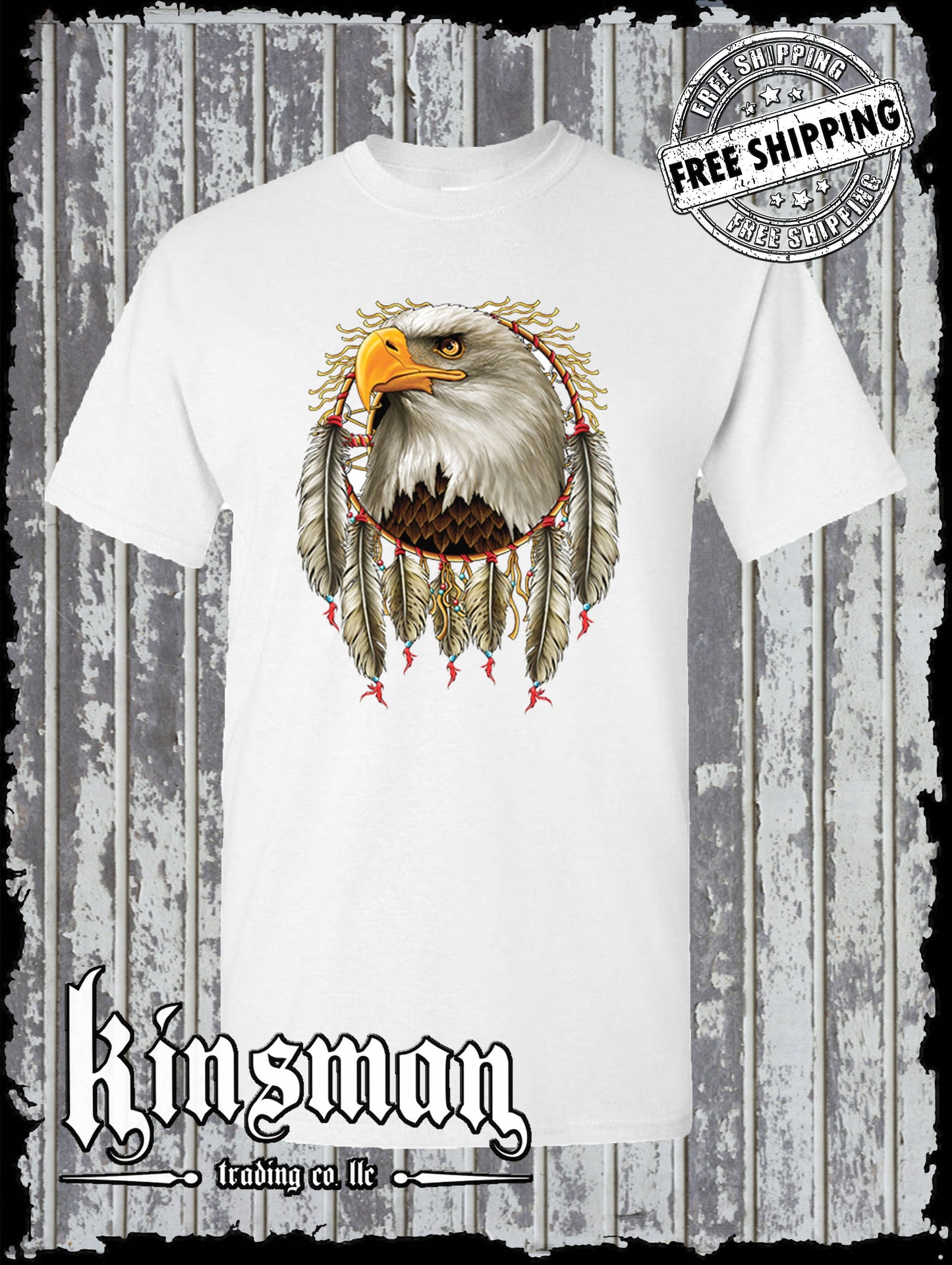 Eagle Dreamcatcher T-Shirt Native American Pride Indian Feathers