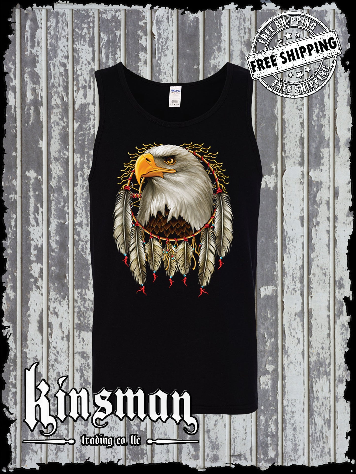 Eagle Dreamcatcher Tank Top T-Shirt Native American Pride Indian Feathers