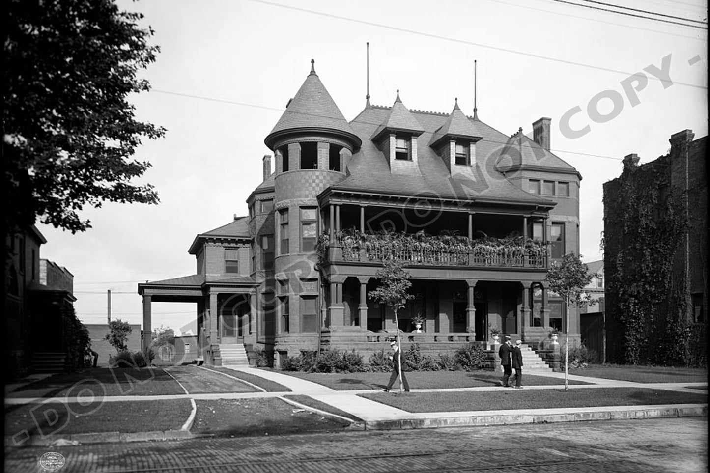 East Saginaw Club, Saginaw Michigan 1908 Vintage Photo Reprint
