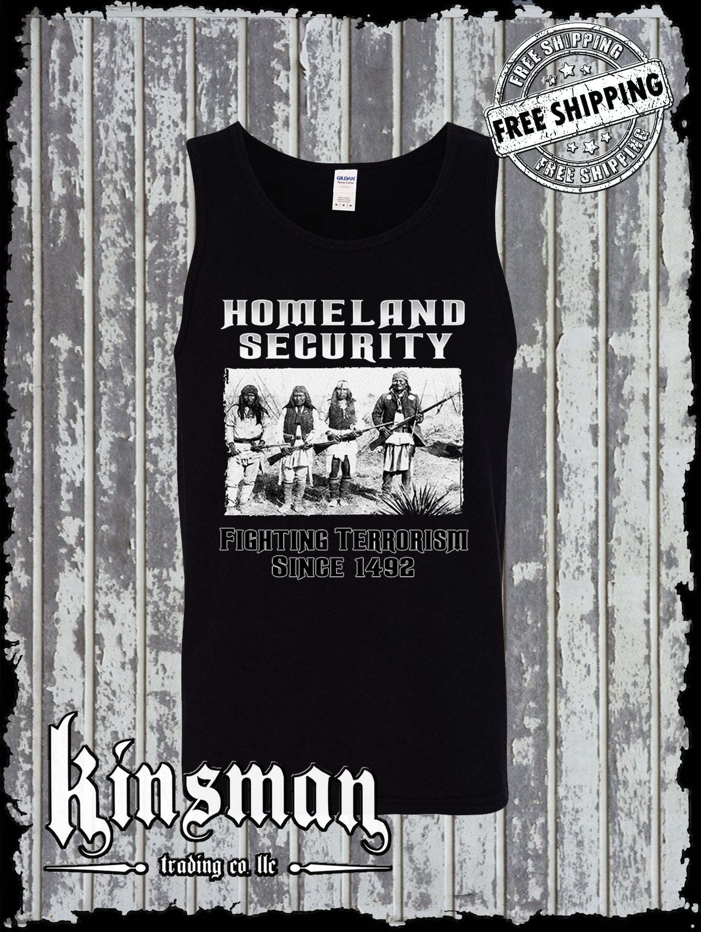 Fighting Terrorism Since 1492 Tank Top T-Shirt Native American Indian