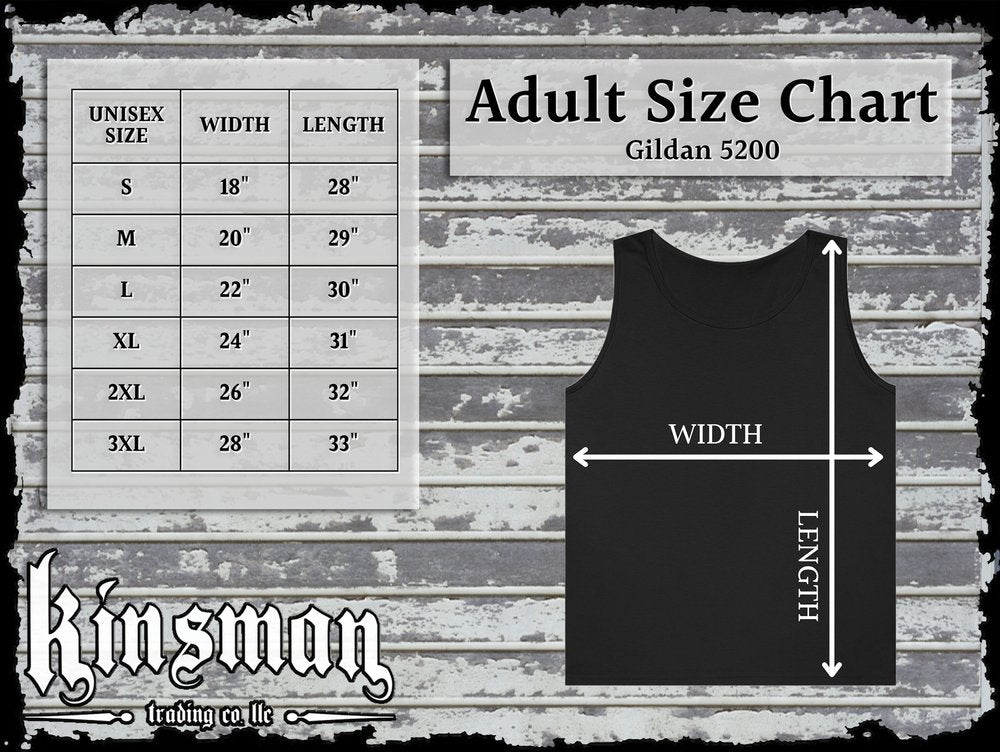 666 Tank Top 2-Sided T-Shirt -Triple Six Horror Satanic Halloween Rock Metal Concert Tee
