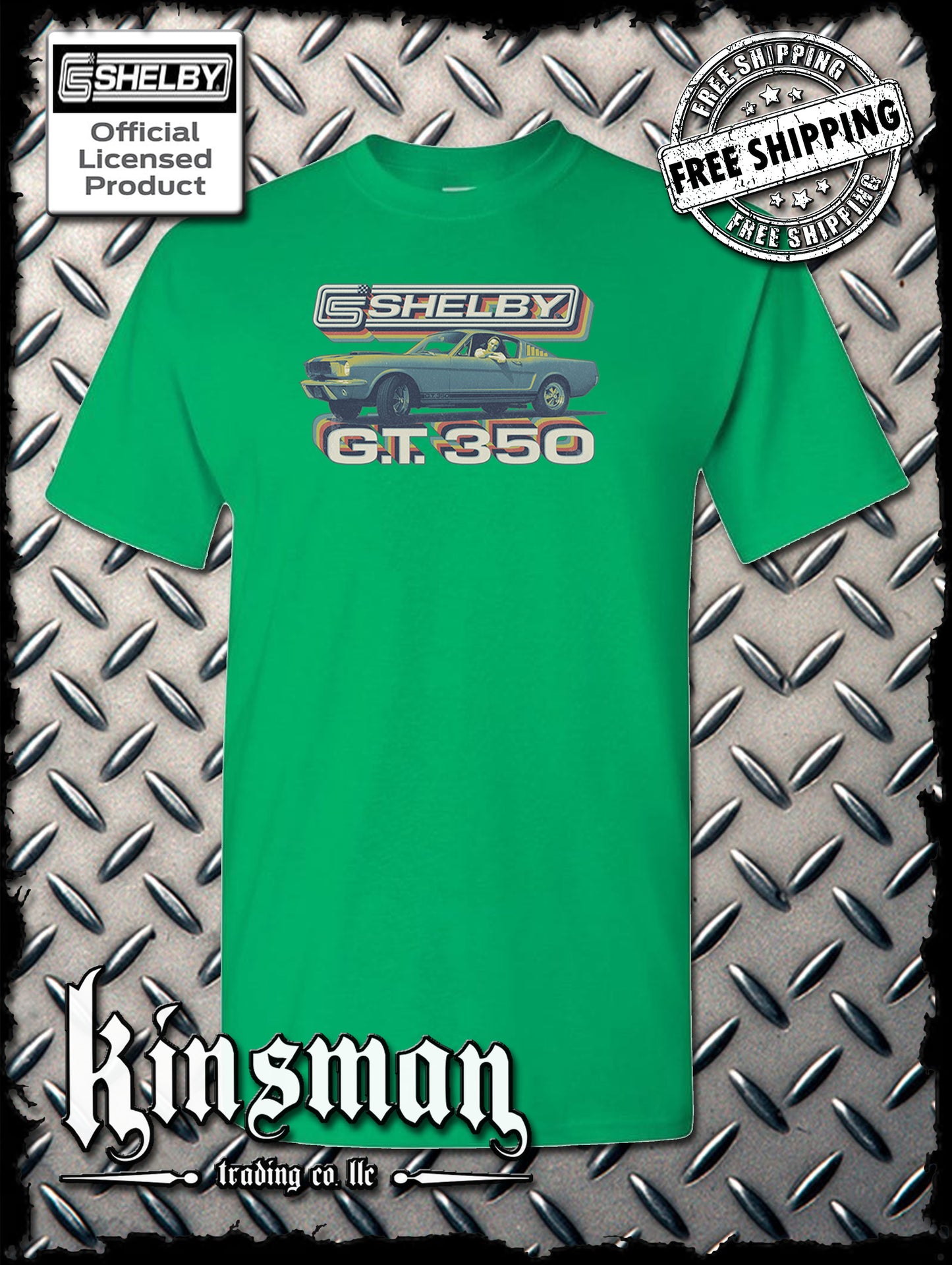 Carroll Shelby Vintage GT 350 T-Shirt Ford Mustang