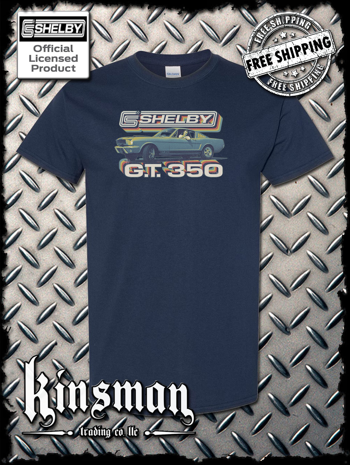 Carroll Shelby Vintage GT 350 T-Shirt Ford Mustang