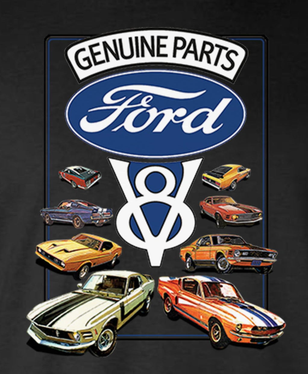 Ford Genuine Parts V8 Classic Blue Logo Hoodie / Sweatshirt Mustang GT