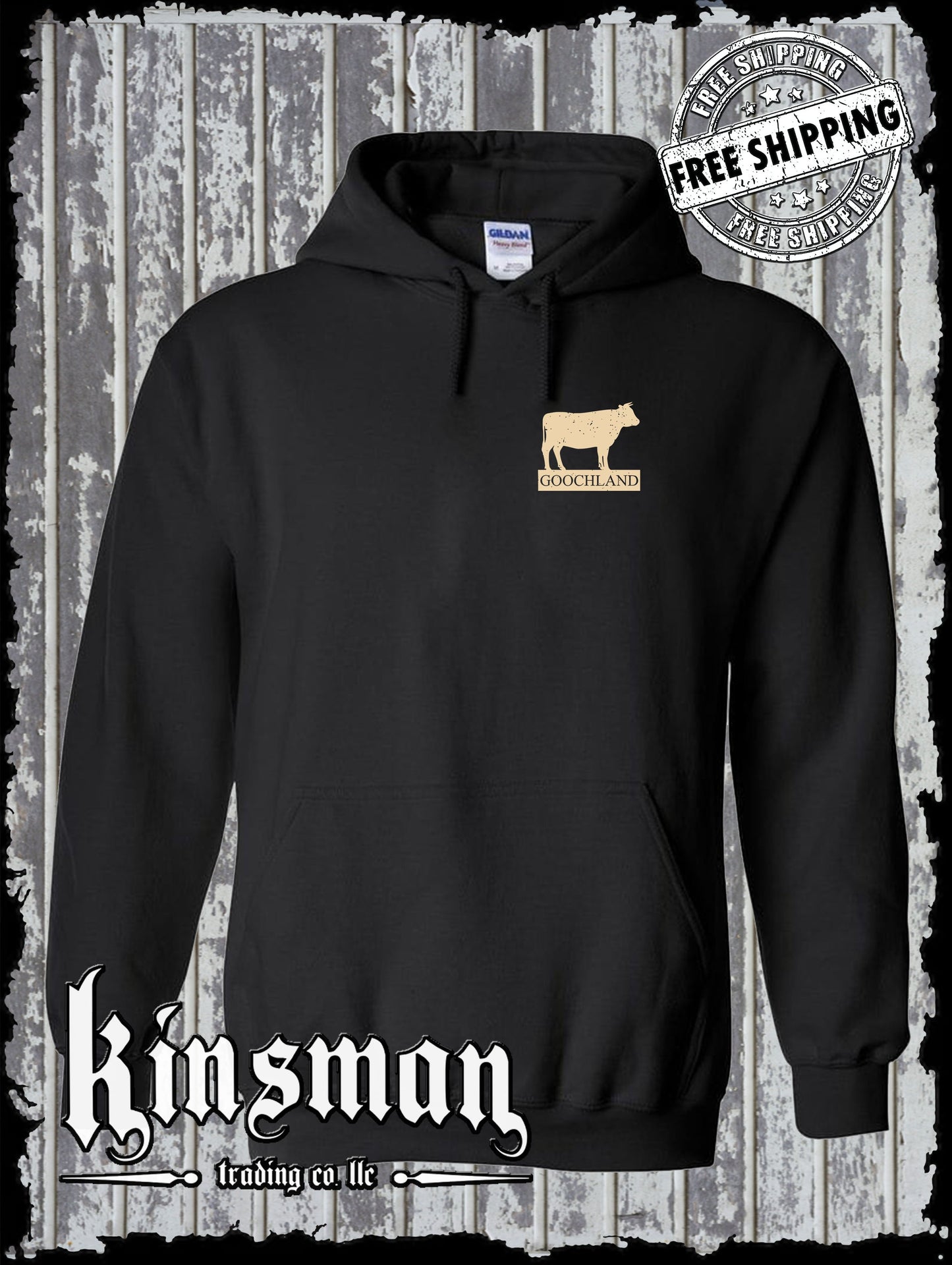 Goochland Cow Hoodie / Sweatshirt Richmond Virginia Country