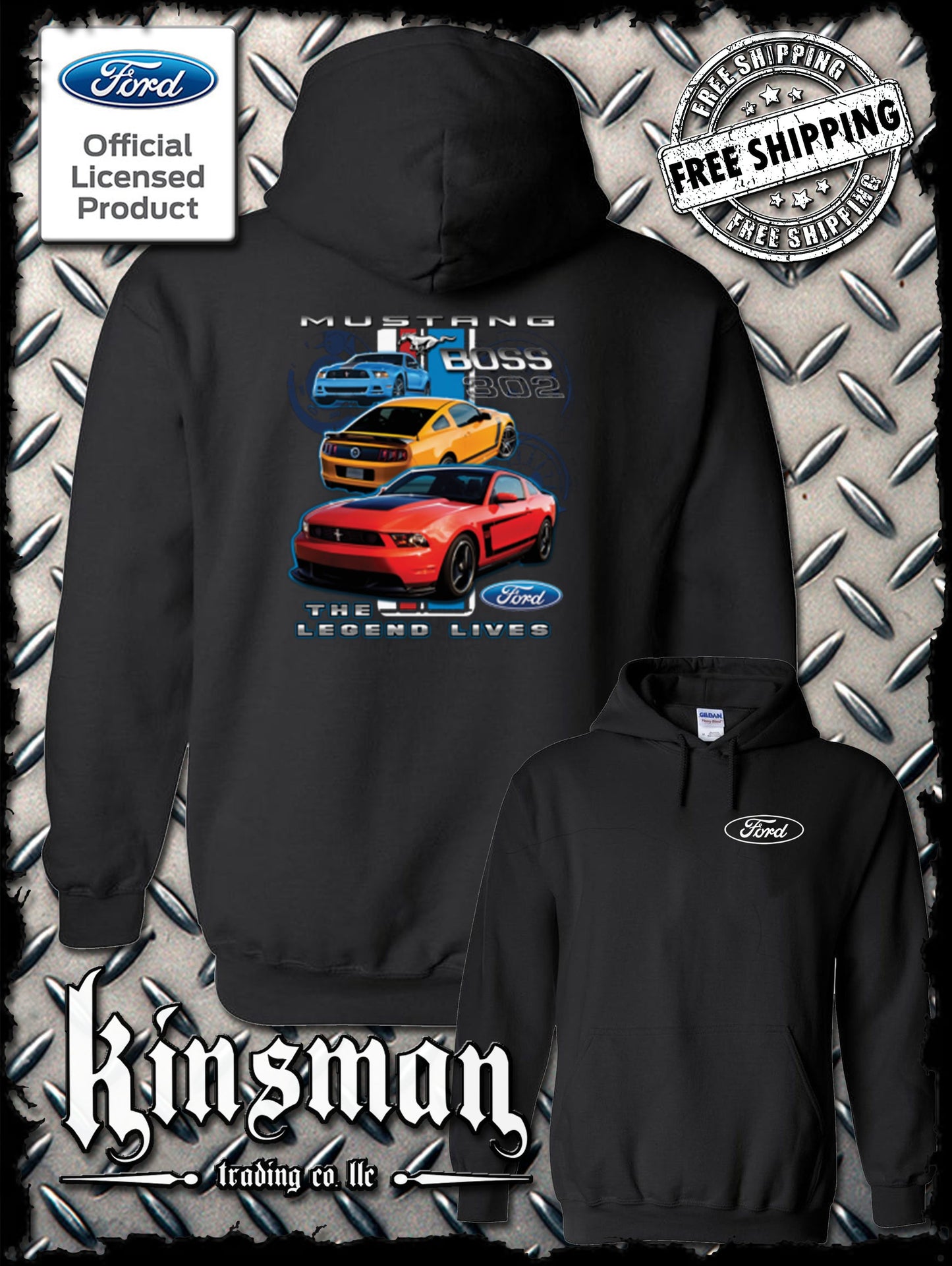 Ford Mustang The Legend Lives Hoodie / Sweatshirt Boss 302
