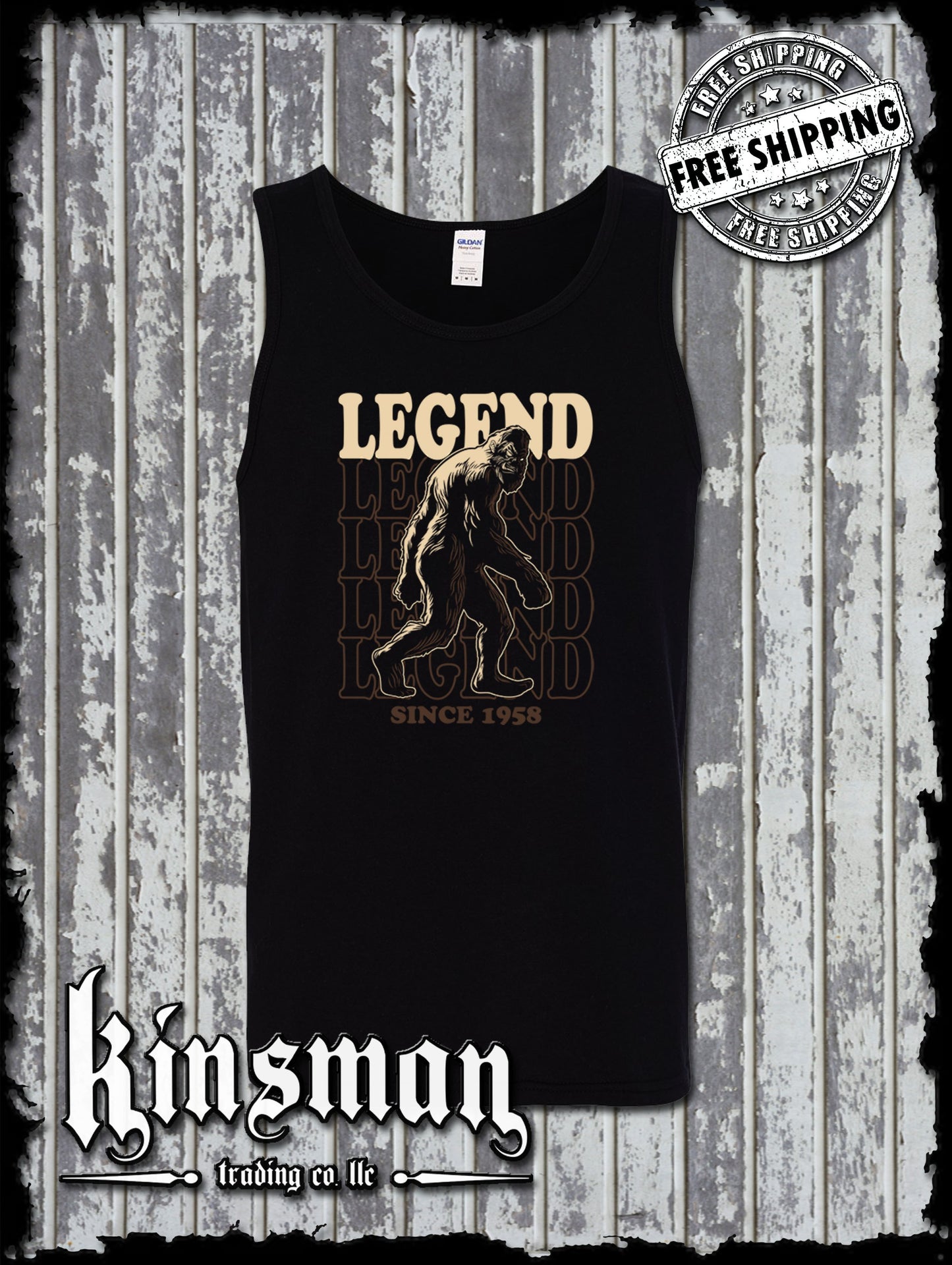 Bigfoot Legend Stacked Tank Top T-Shirt