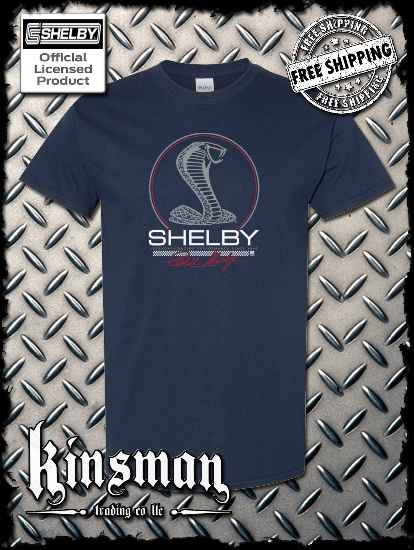 Carroll Shelby Cobra Legendary Racing T-Shirt
