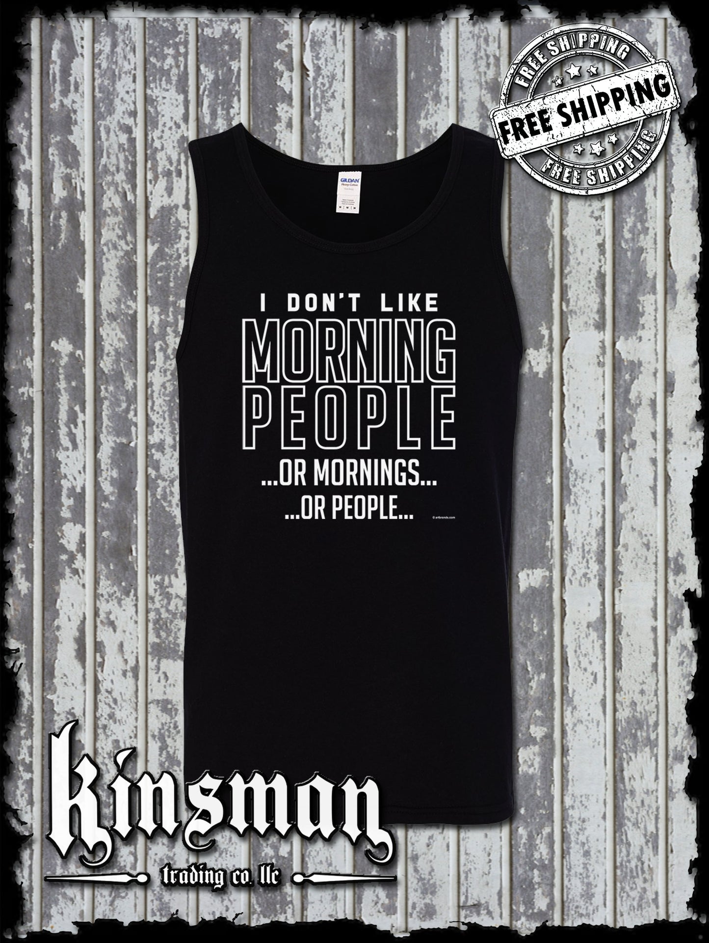 I Don't Like Morning People Funny Tank Top T-Shirt