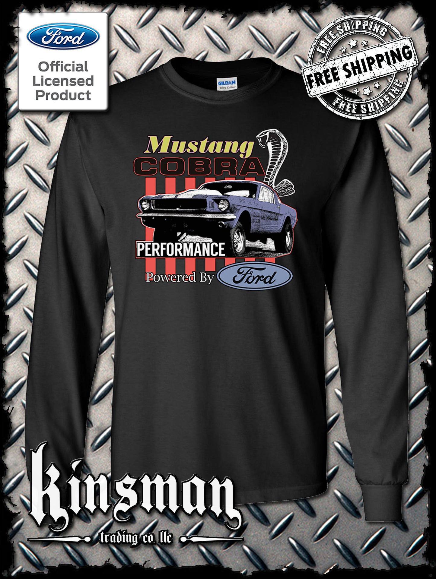 Ford Mustang Cobra Performance Long Sleeve T-Shirt / Carroll Shelby GT 500