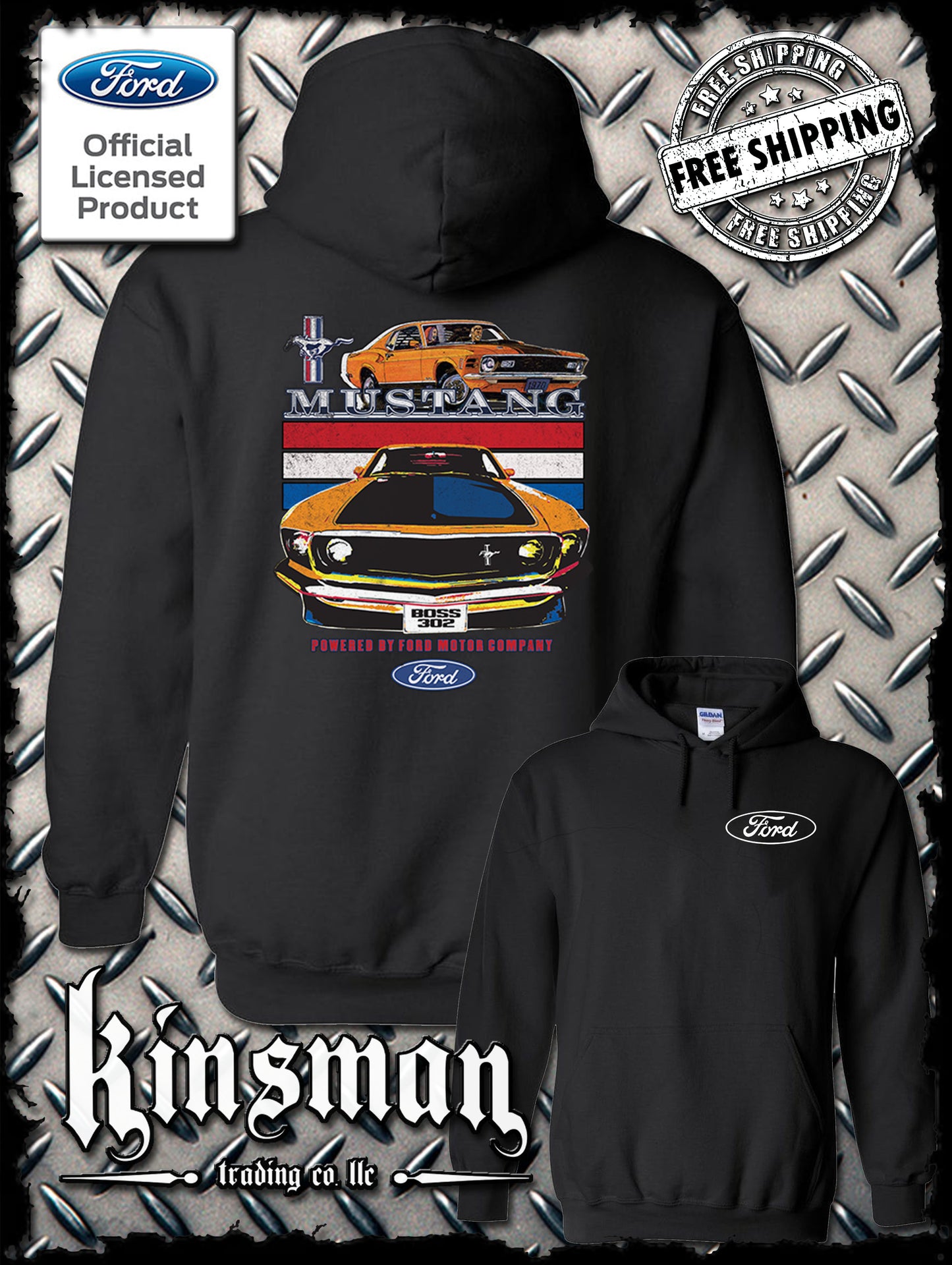Mustang Powered By Ford Hoodie / Sweatshirt Carroll Shelby GT 500