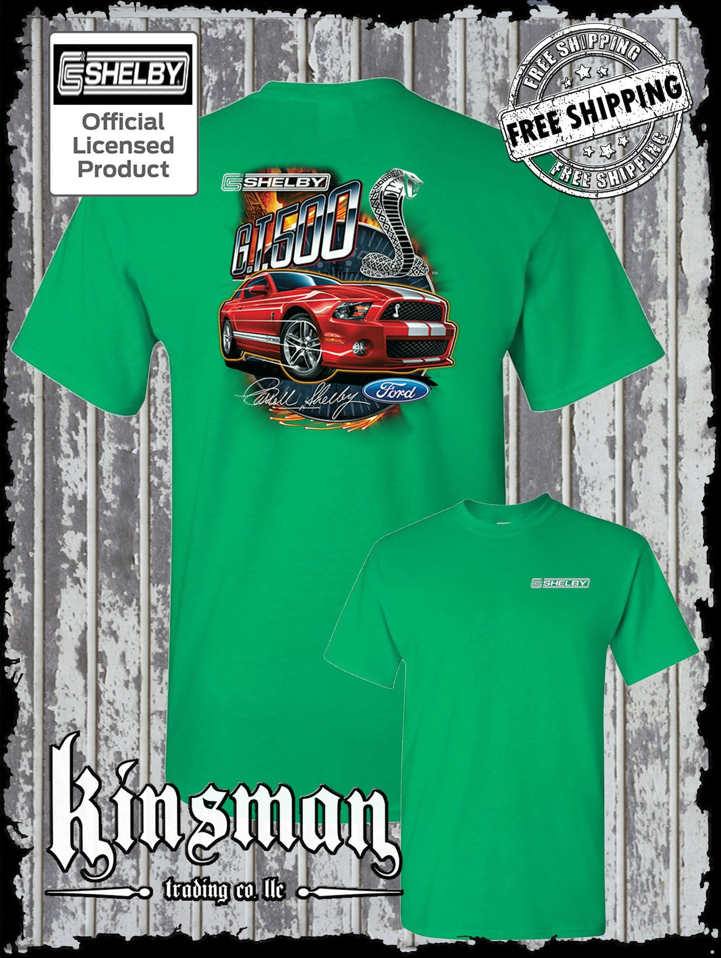 Mustang Shelby / Ford 2-Sided T-Shirt