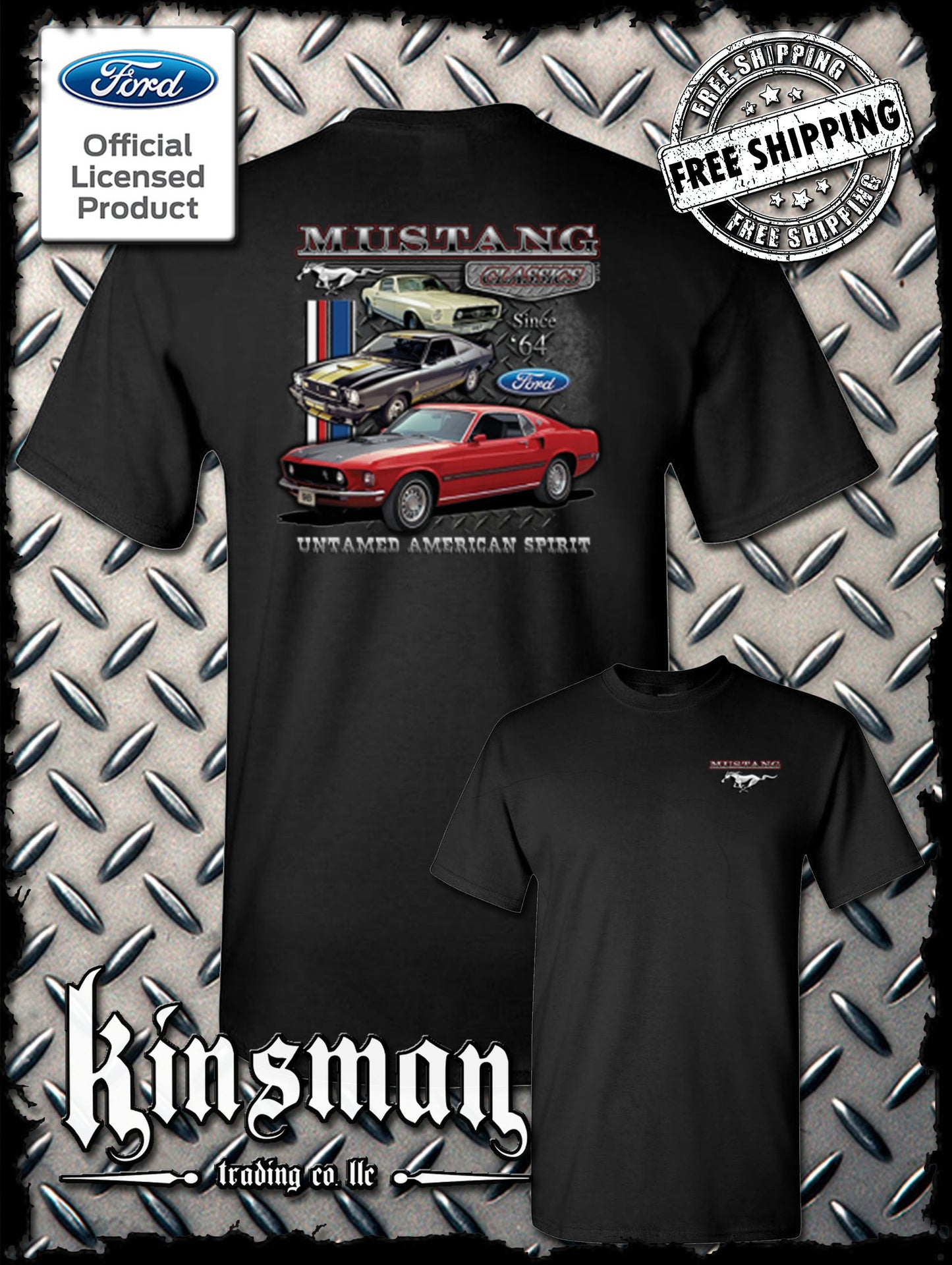 Ford Mustang Untamed Since '64 2-Sided T-Shirt