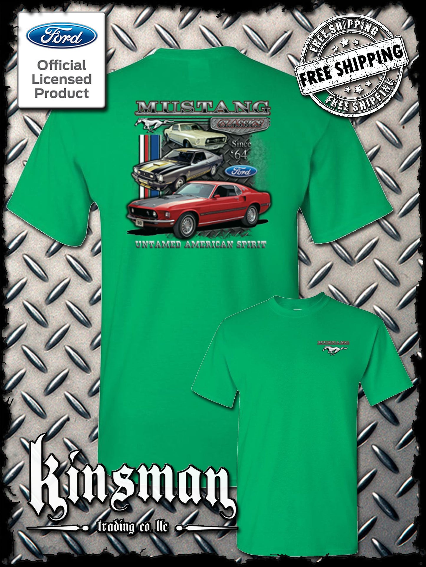Ford Mustang Untamed Since '64 2-Sided T-Shirt