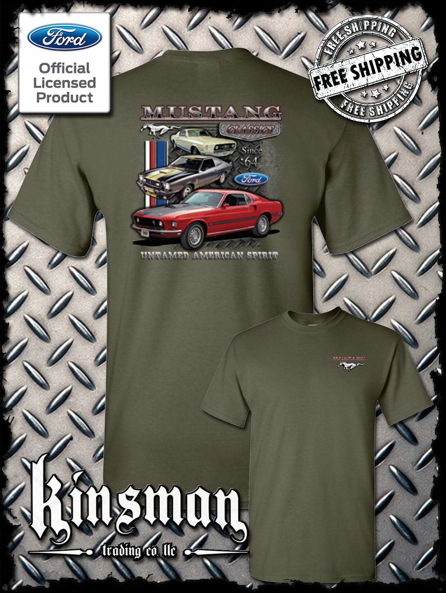 Ford Mustang Untamed Since '64 2-Sided T-Shirt