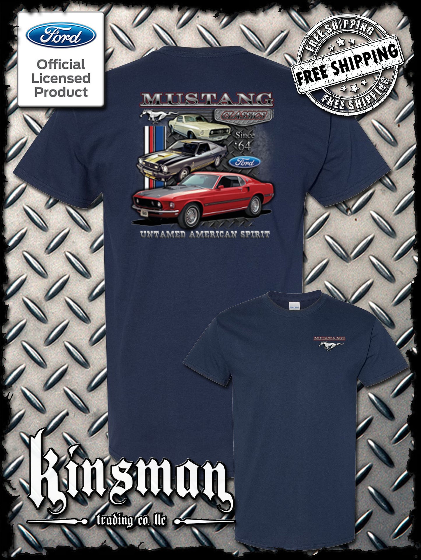 Ford Mustang Untamed Since '64 2-Sided T-Shirt
