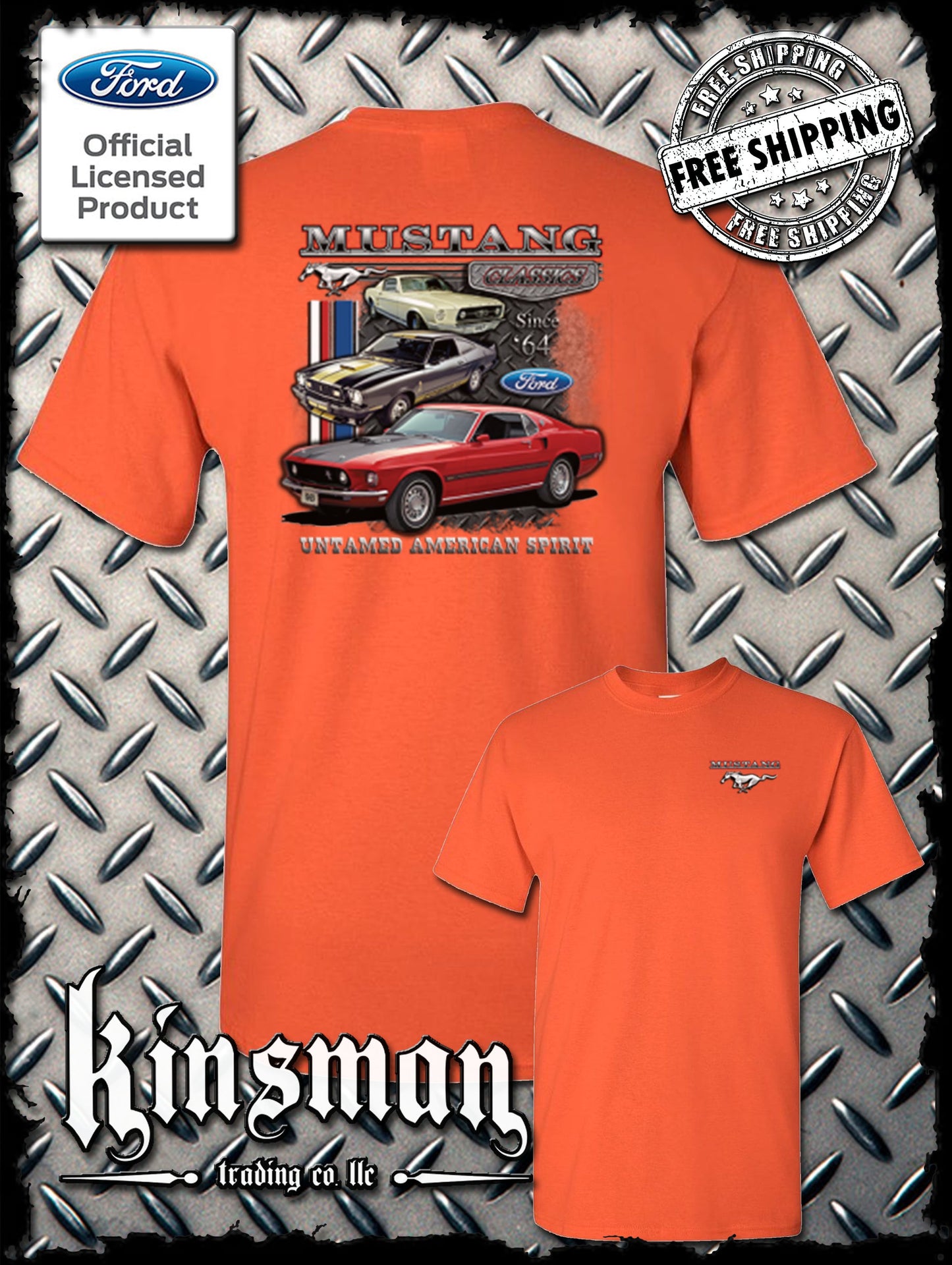 Ford Mustang Untamed Since '64 2-Sided T-Shirt