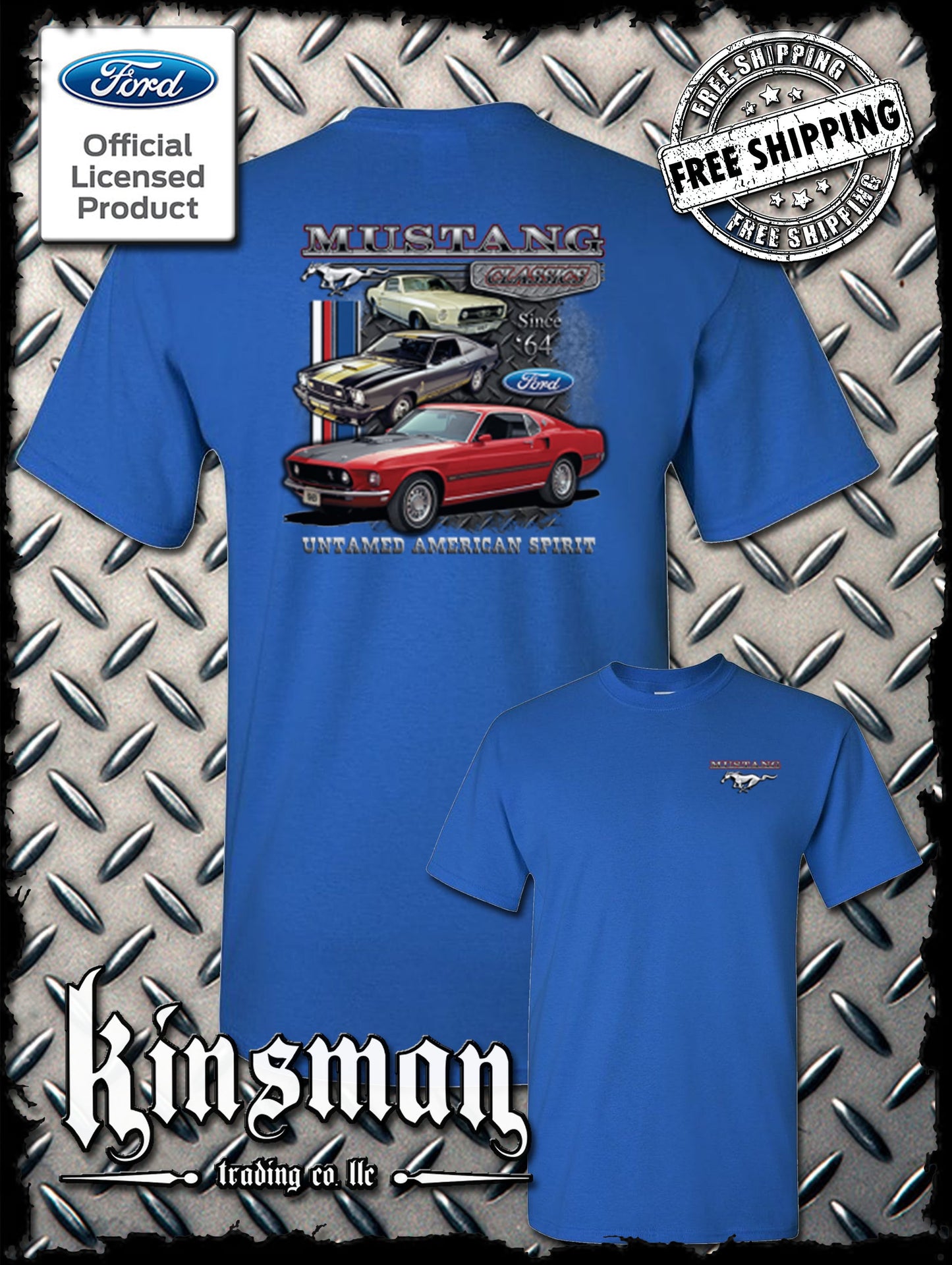 Ford Mustang Untamed Since '64 2-Sided T-Shirt